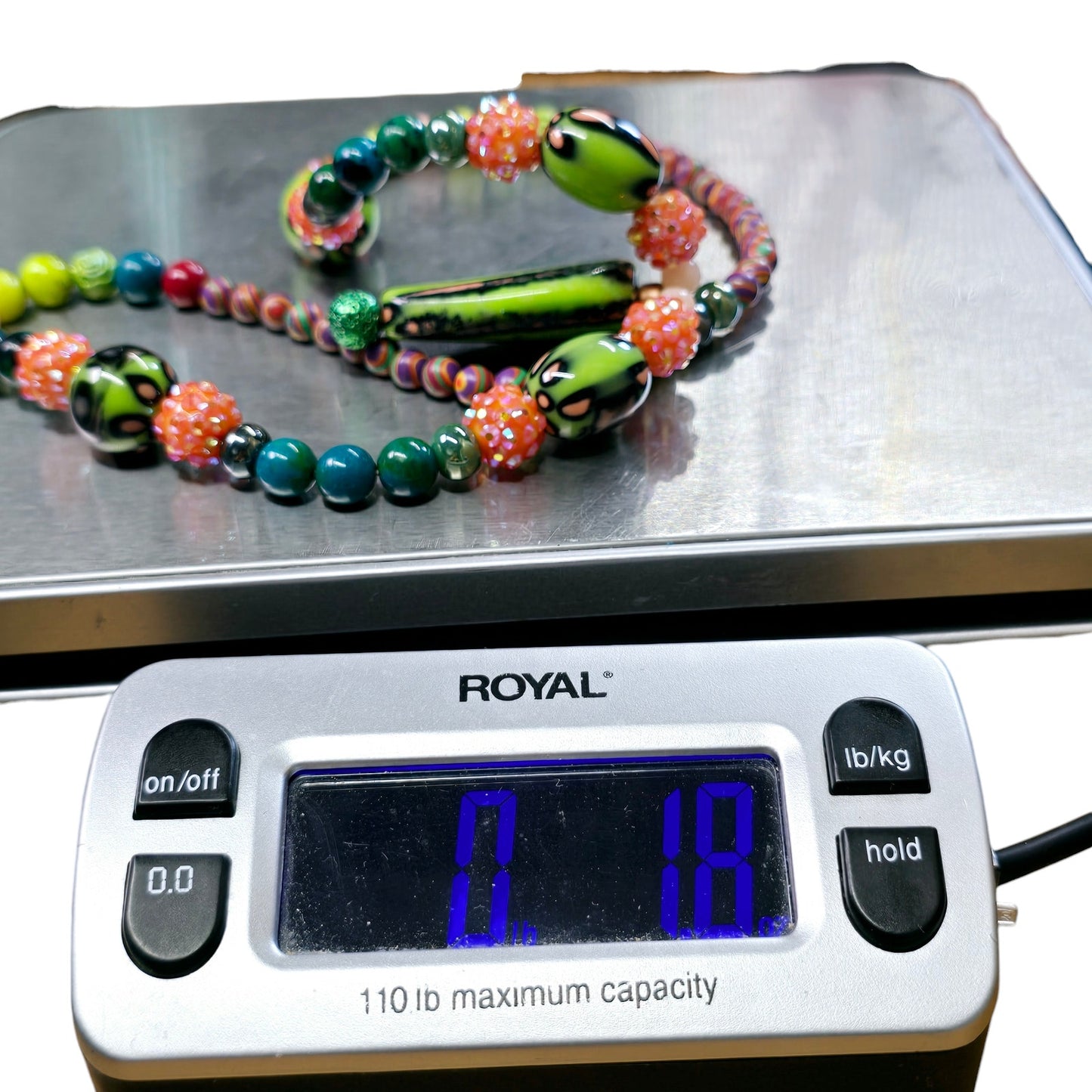 * Colorful Hand-Crafted Stretch Beaded Necklace