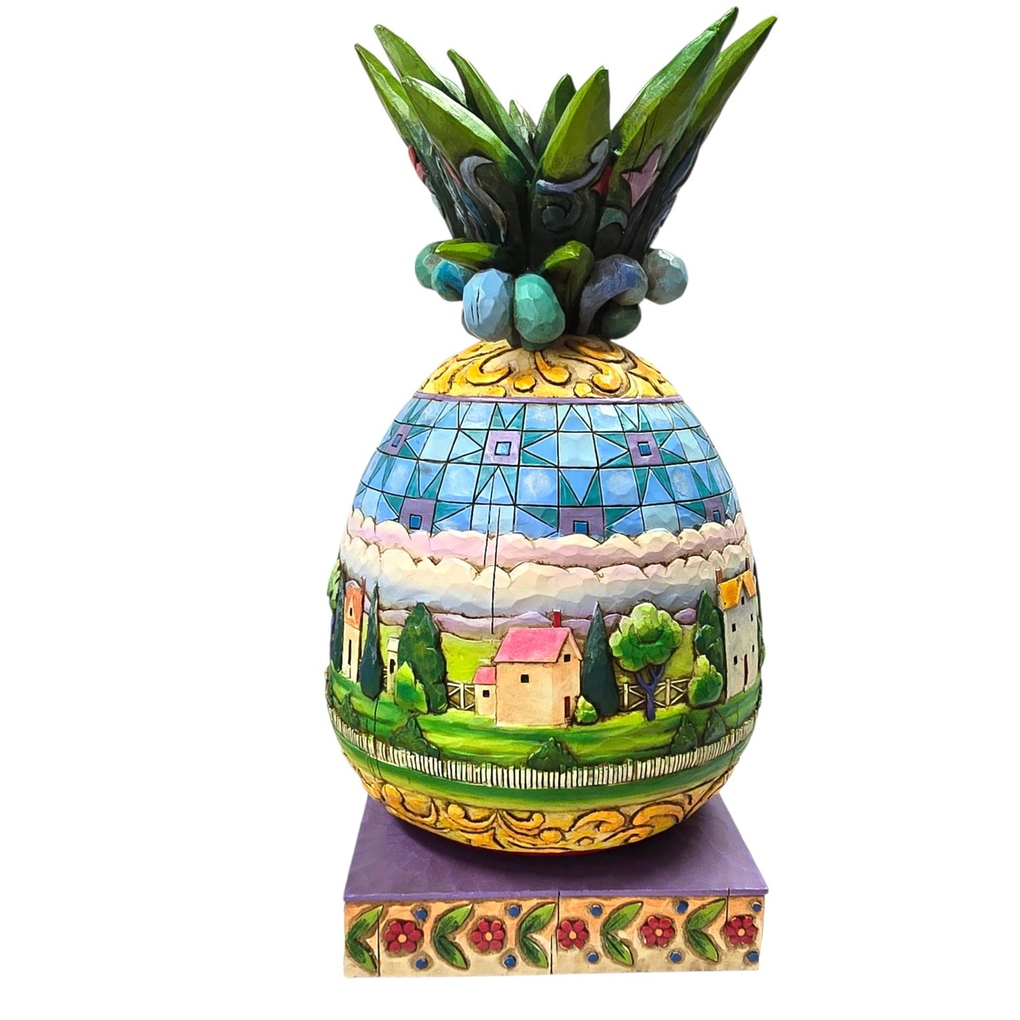 "Welcome All" Pineapple Jim Shore Heartwood Creek Folk Art 2006 Model 4007666