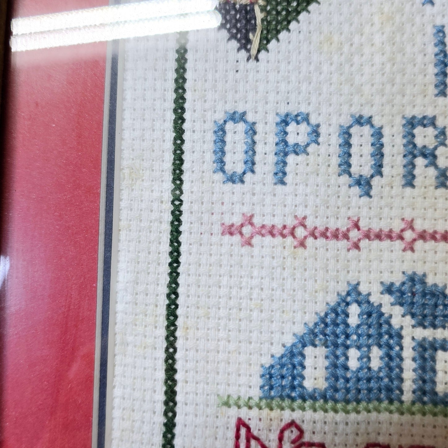 Vtg Alphabet Cross Stitch No One Is Rich Enough To Be Without Friends Completed