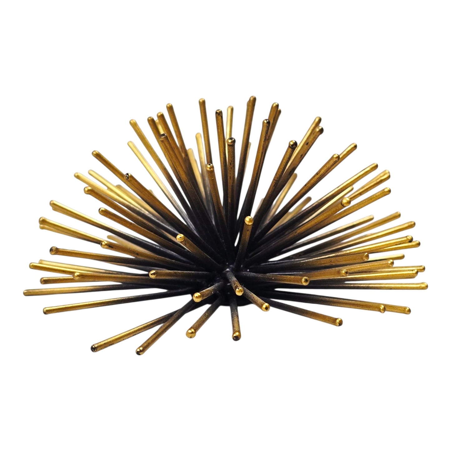 MCM Style Gold & Black Atomic Starburst Business Card Holder Sea Urchin Wall Art