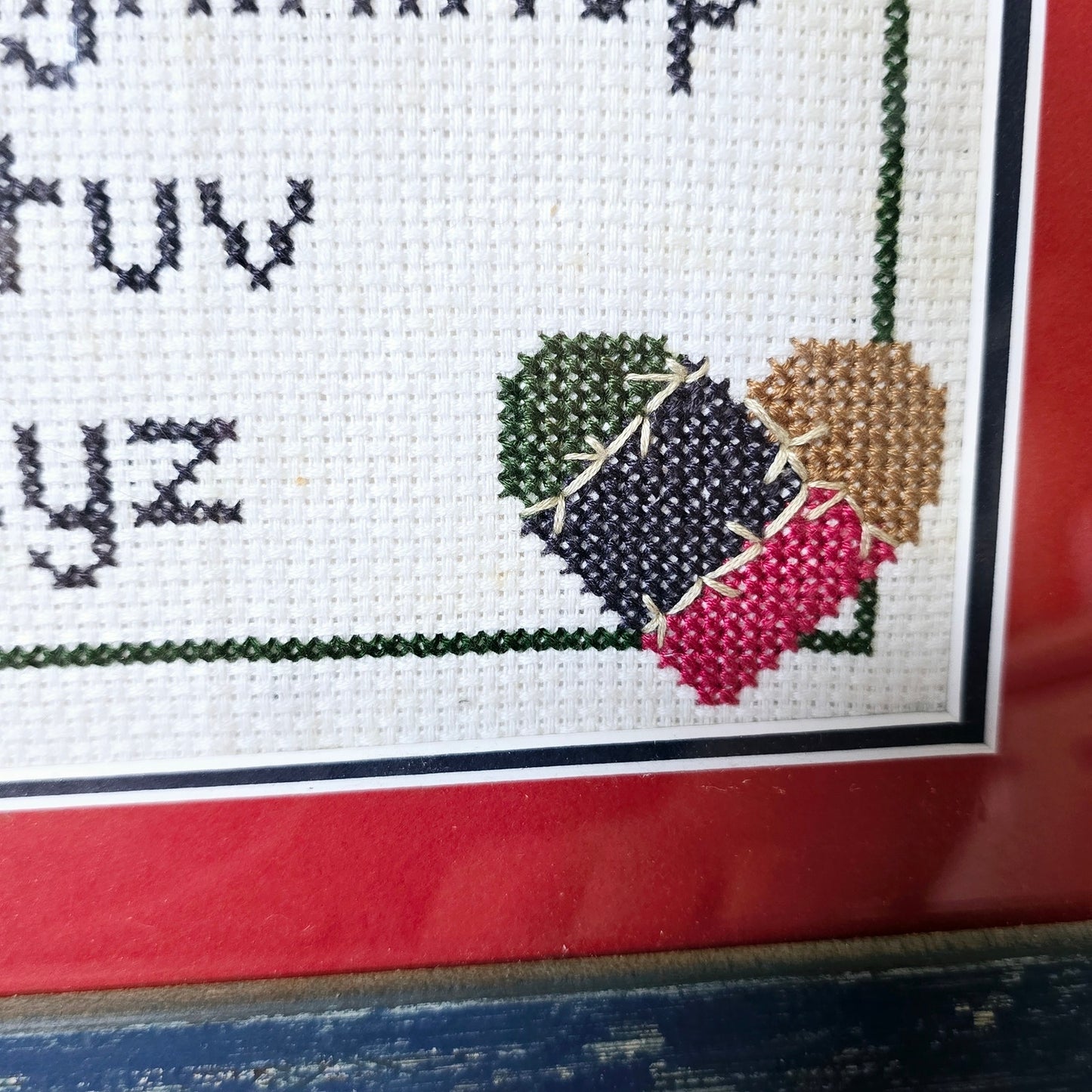 Vtg Alphabet Cross Stitch No One Is Rich Enough To Be Without Friends Completed