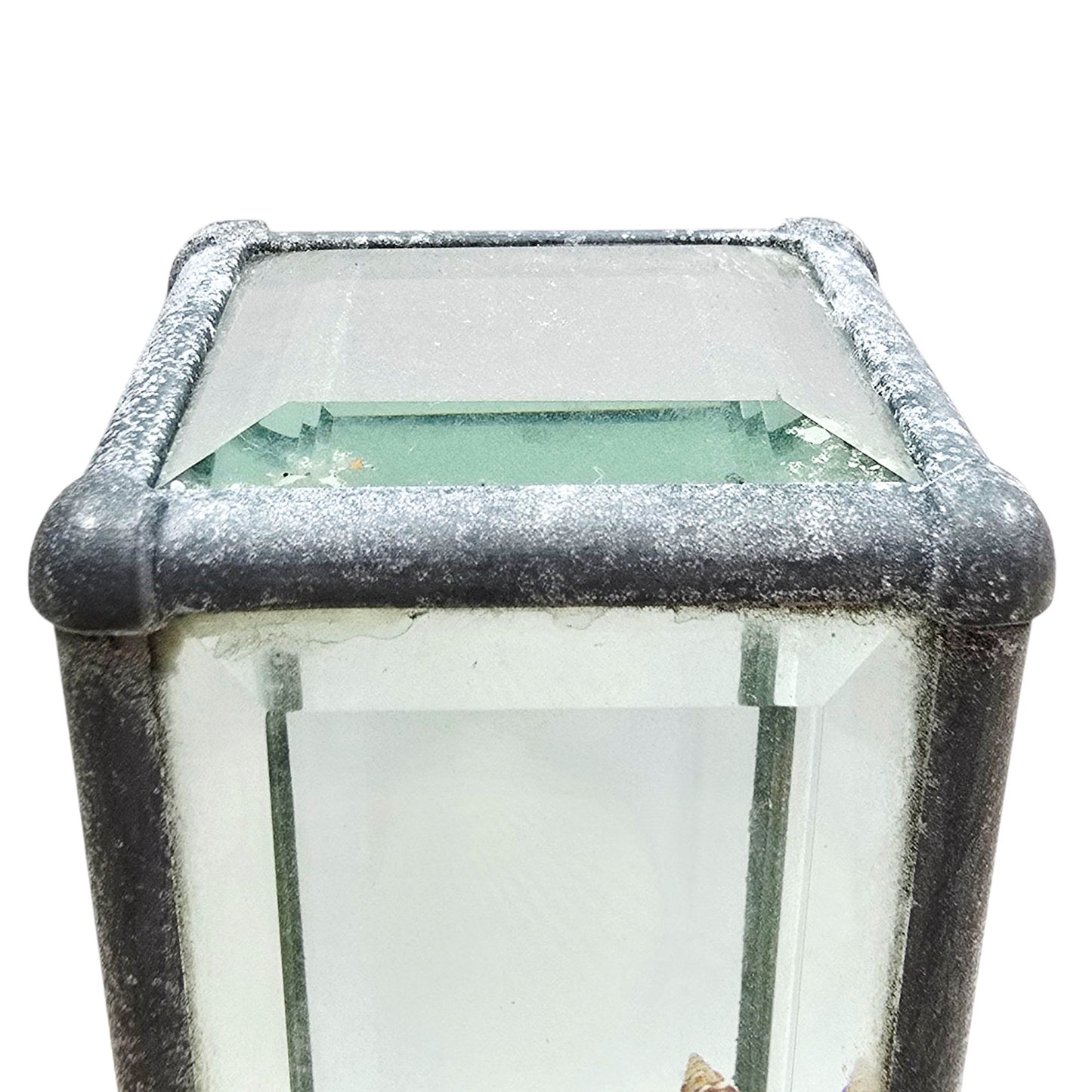 Sand & Shells Beveled Glass Seascape Sand and Shells Paperweight Coastal Decor