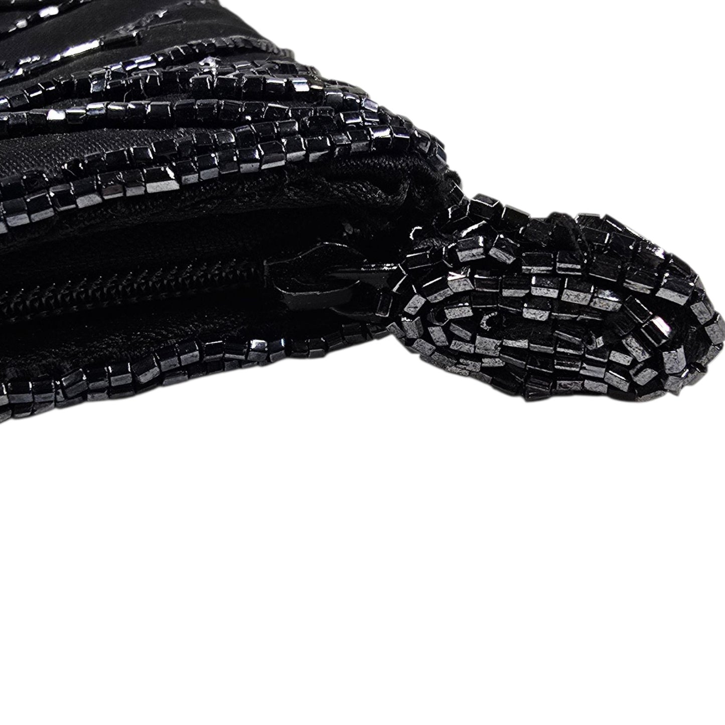 Vintage Genie Black Cat Beaded Change Purse