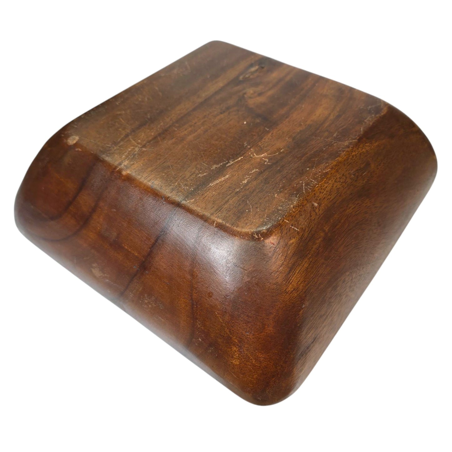 Vintage Square-Shaped Serving Bowl, Wooden Salad Bowl / Serving Tray