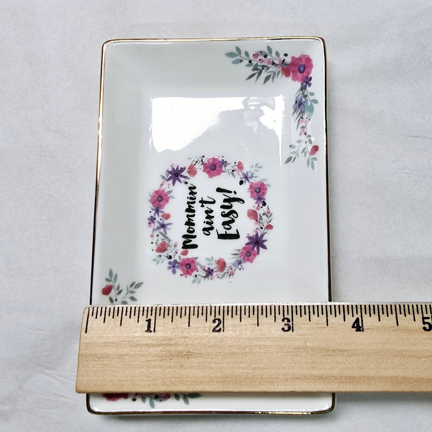 Mommin' Ain't Easy Porcelain Trinket Dish