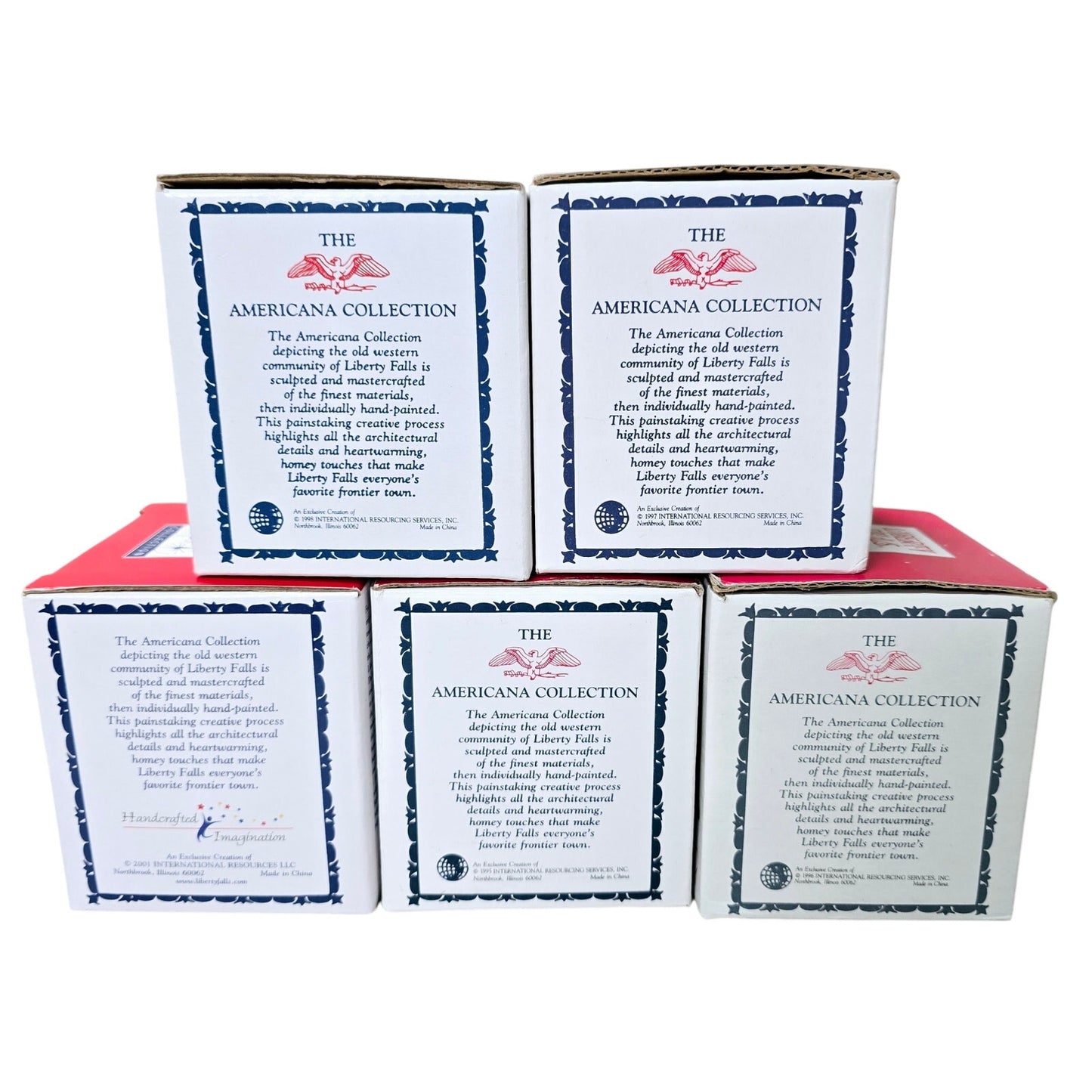 Lot of 5 Liberty Falls Americana Collection Community Buildings Christmas Village