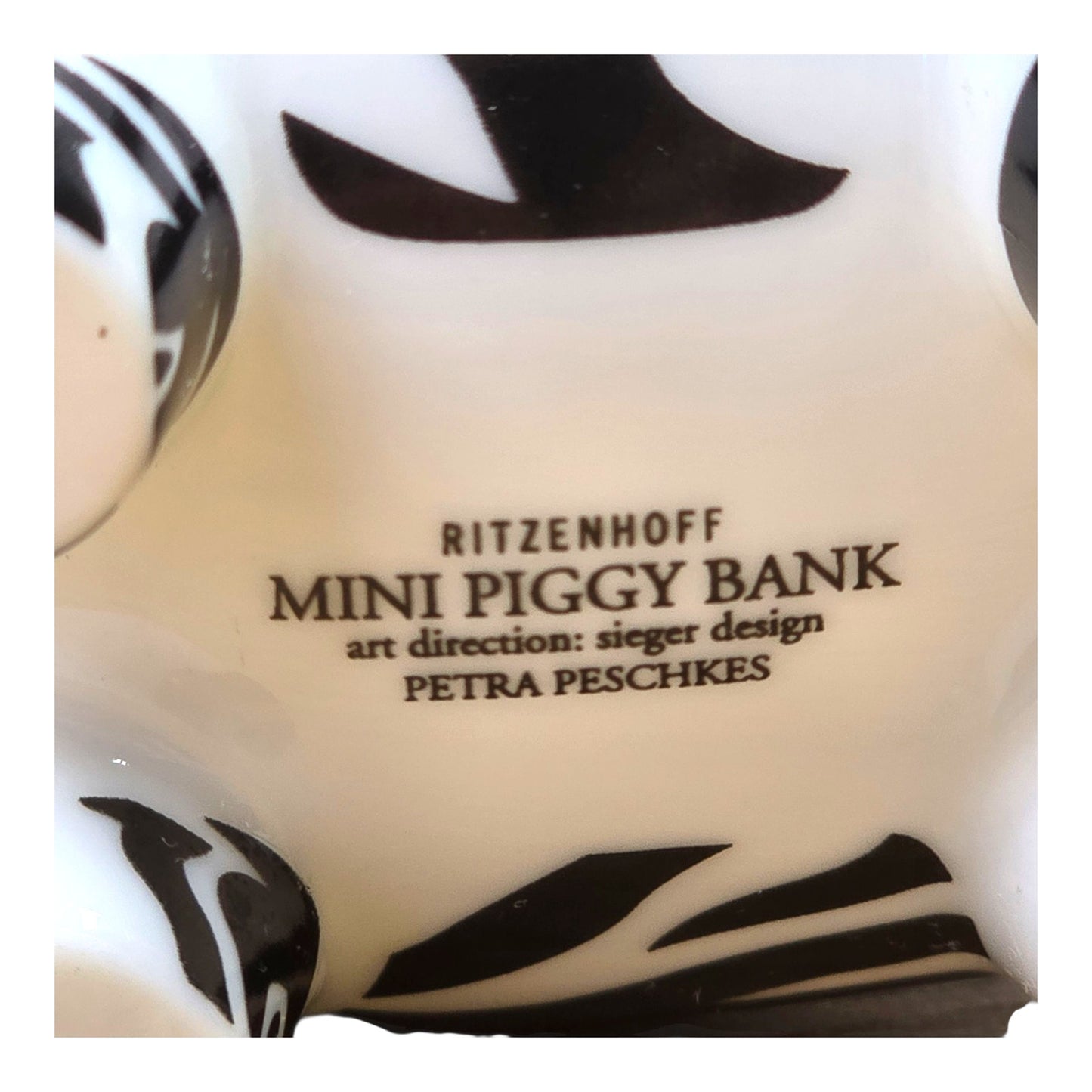 Ritzenhoff Mini Piggy Bank Zebra Stripes Petra Peschkes “Give It To Me Baby”