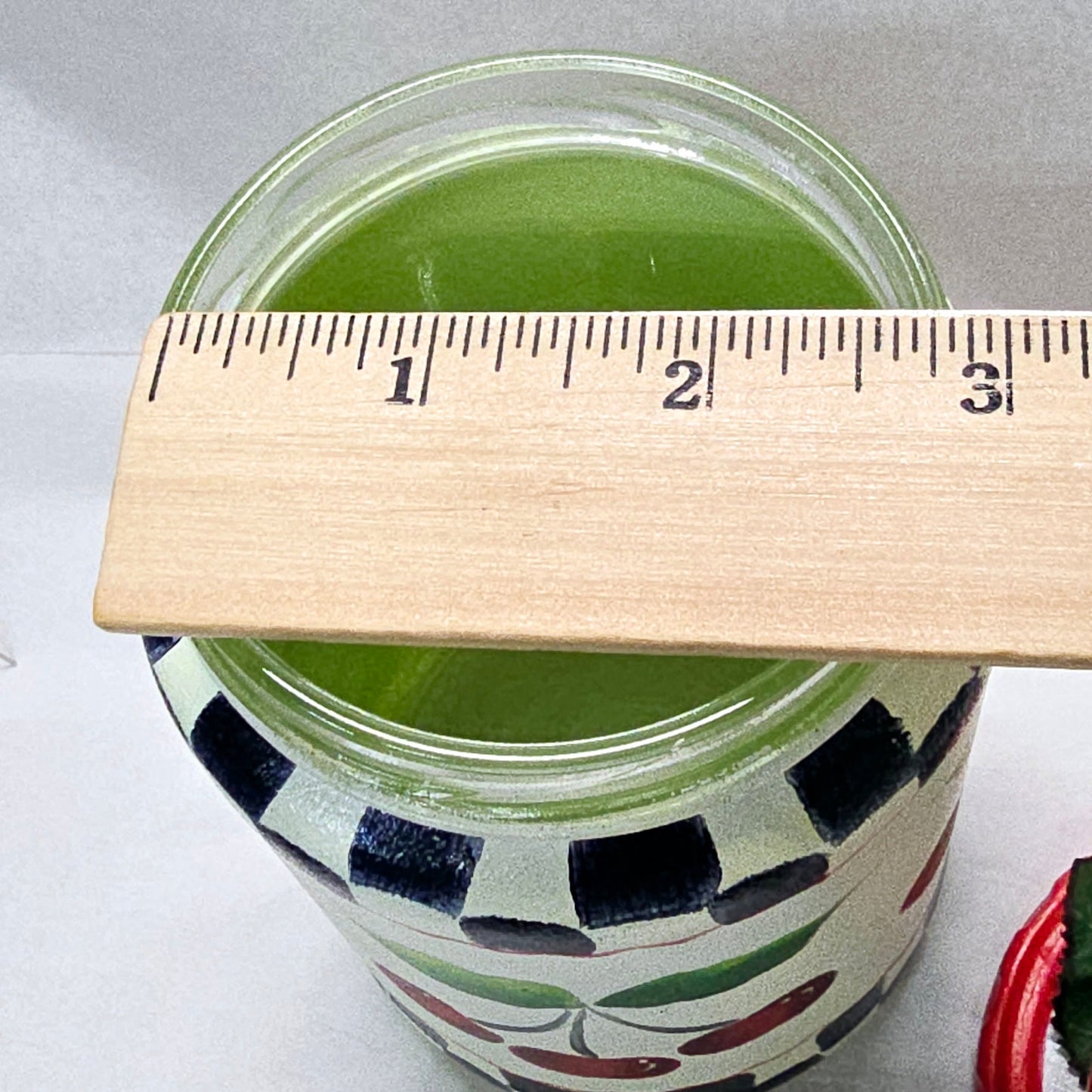 Vtg Hand Painted Glass Cherry Jar, Signed 2003, Hobbyist Piece