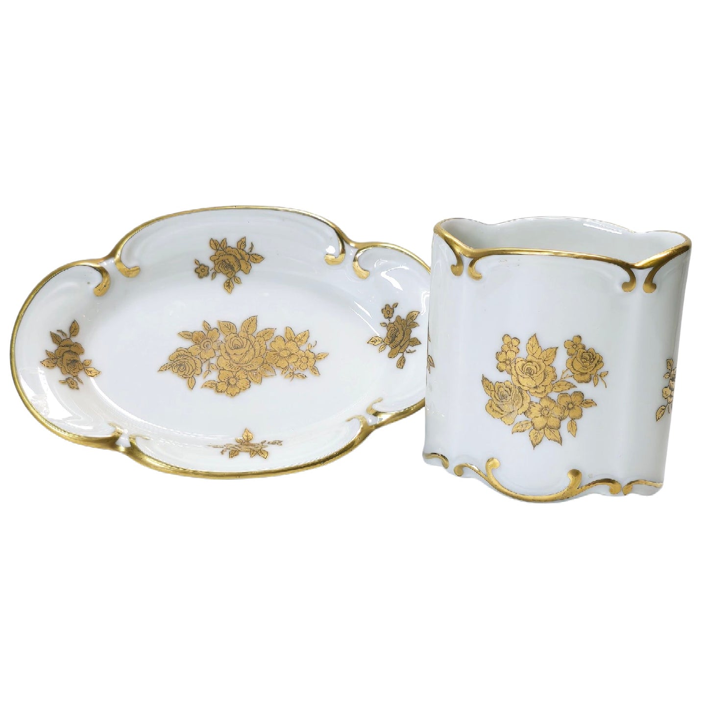 East Germany Von Kenneberg Porcelain Cigarette Holder and Dish
