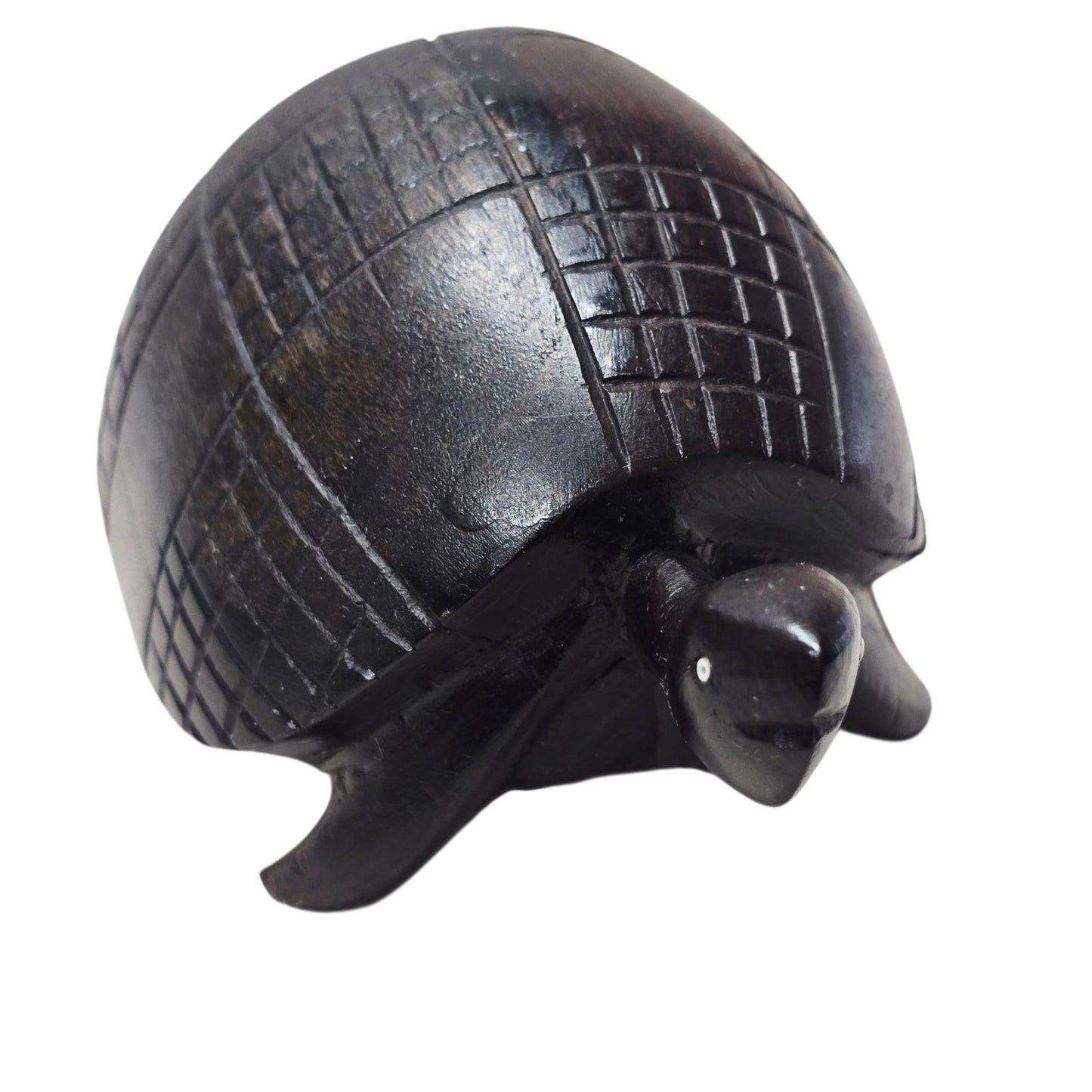 (Reserved for Customer) Hand-Carved Ironwood Turtle Figurine Dark Brown Folk Art Home Décor