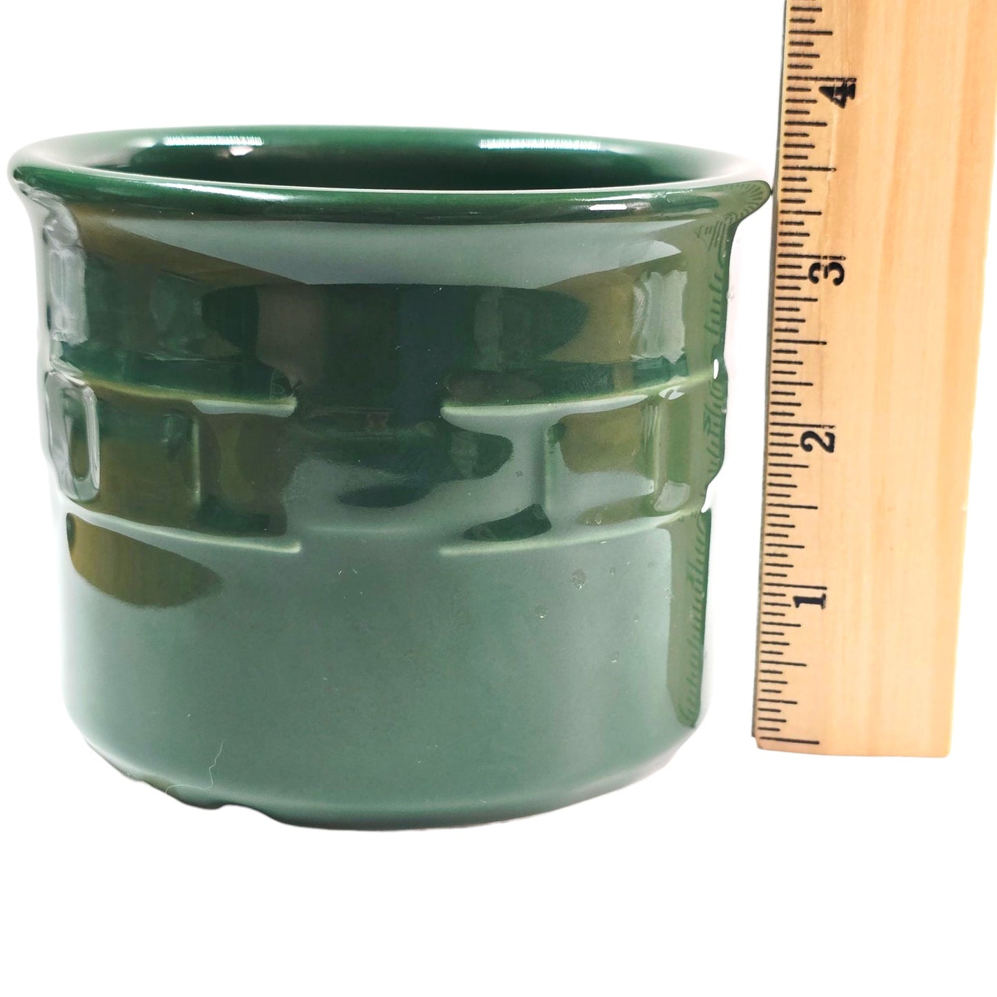 Longaberger Pottery Planter Ivy Green Woven Traditions Salt Crock Country Table