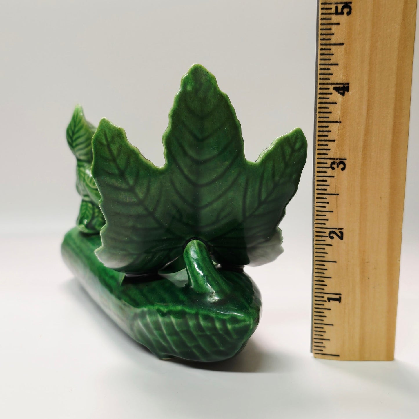 Vintage Treasure Craft Lucky Sprite Pixie Elf Log Boat Planter AS IS