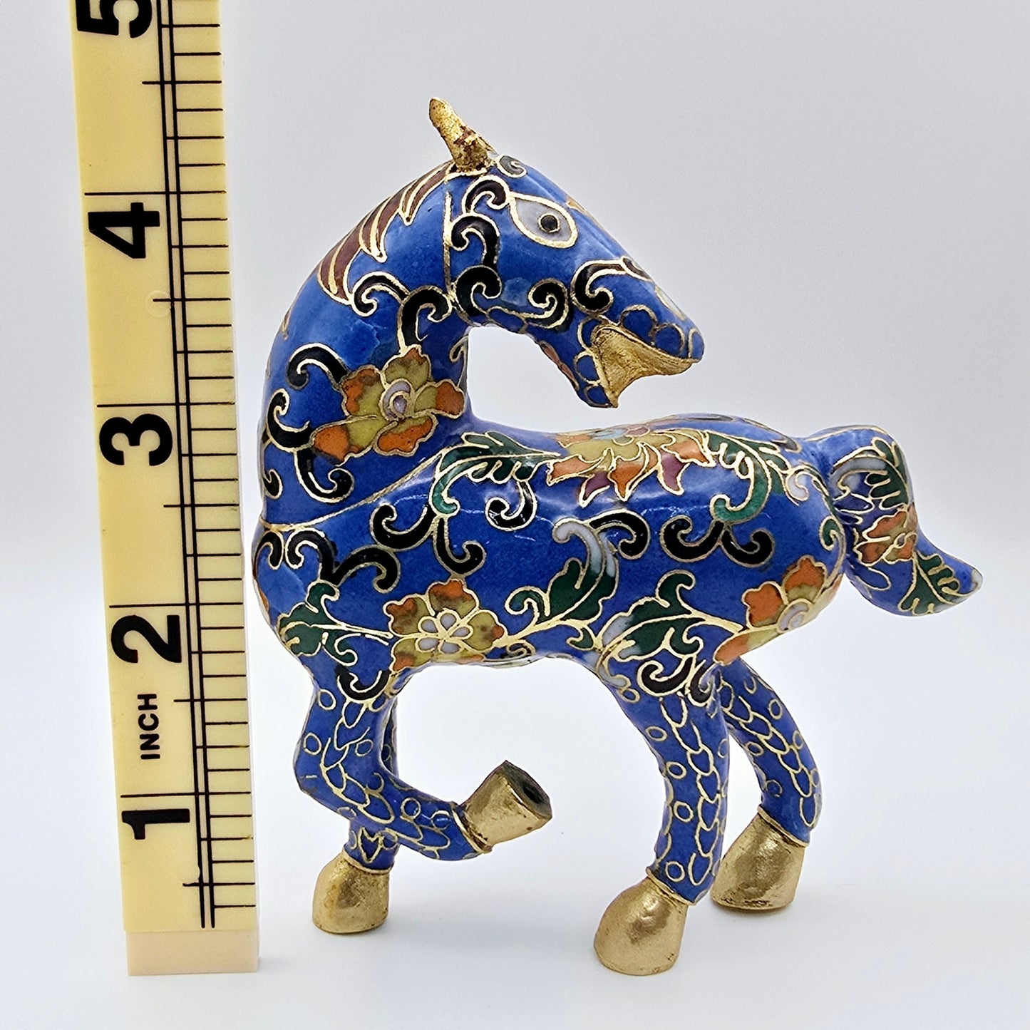Vintage Cloisonne Horse Figurine Franklin Mint 1991 without Base