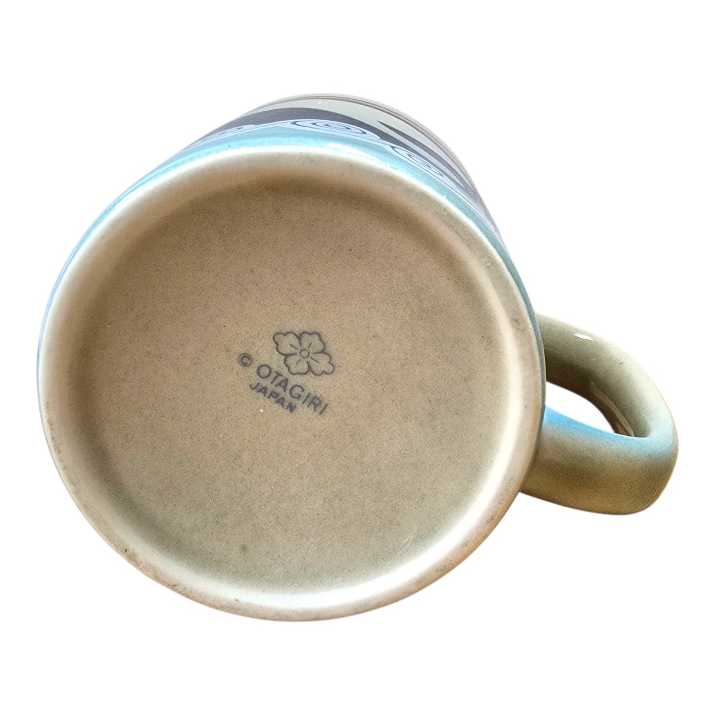 Vintage Otagiri Whale Rainbow Coffee Mug Japan Ceramic Stoneware 1970s