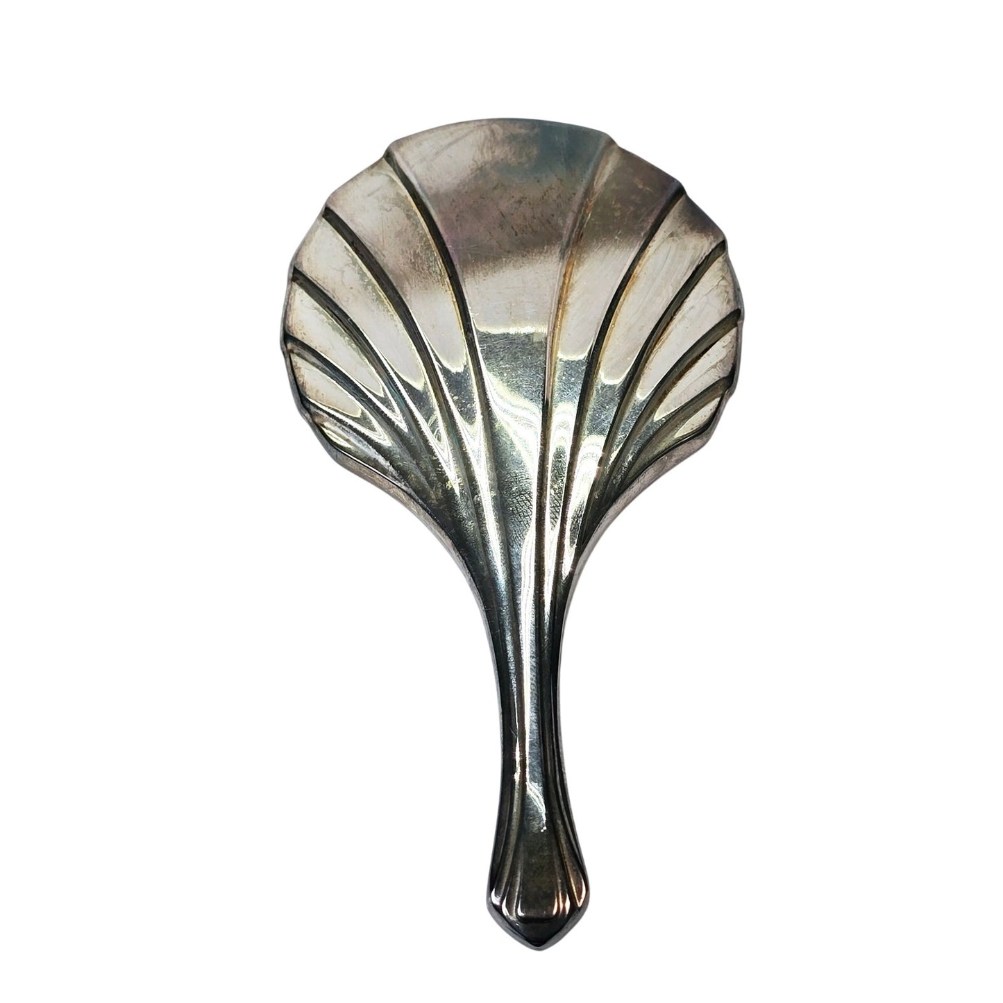 Vintage Godinger Silver Art Co Handheld Silver Plated Mirror Art Deco Design