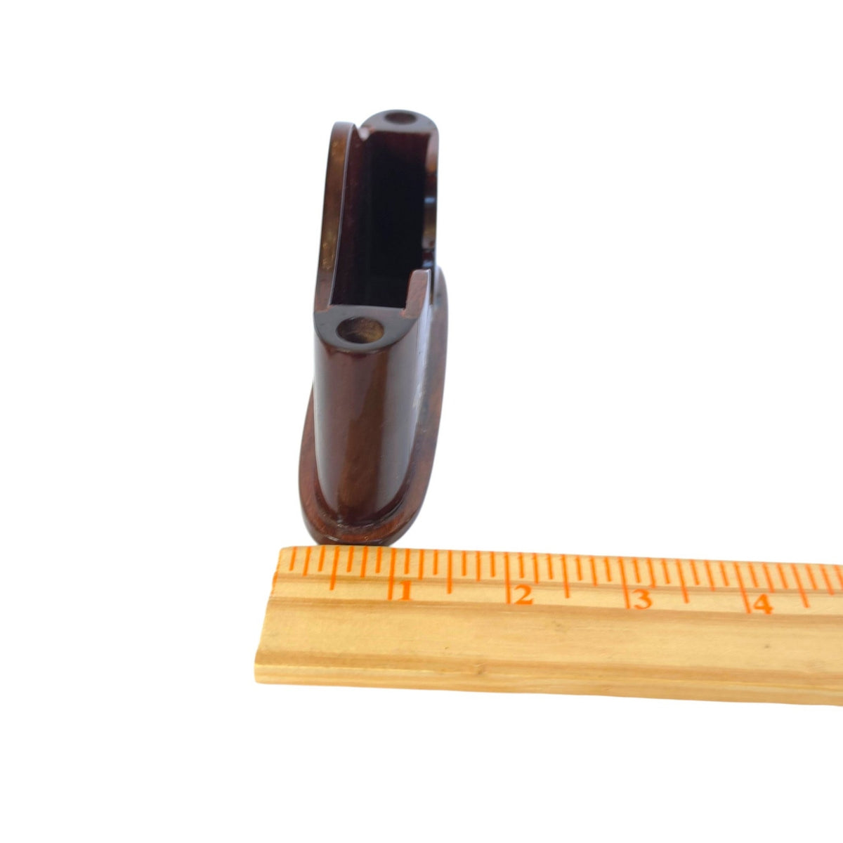Vintage Wood Desk Organizer Mother of Pearl Inlay Memo Pen Holder Business Card