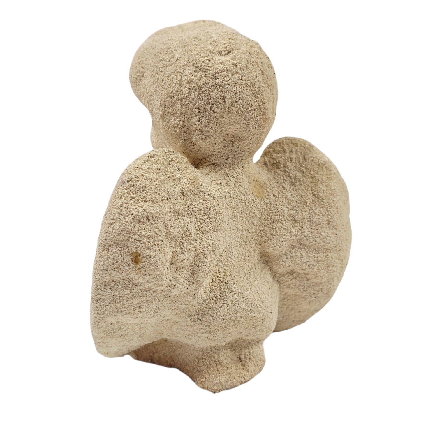 Sand Sculpture Sitting Cherub with Seashells Cozumel Mexico