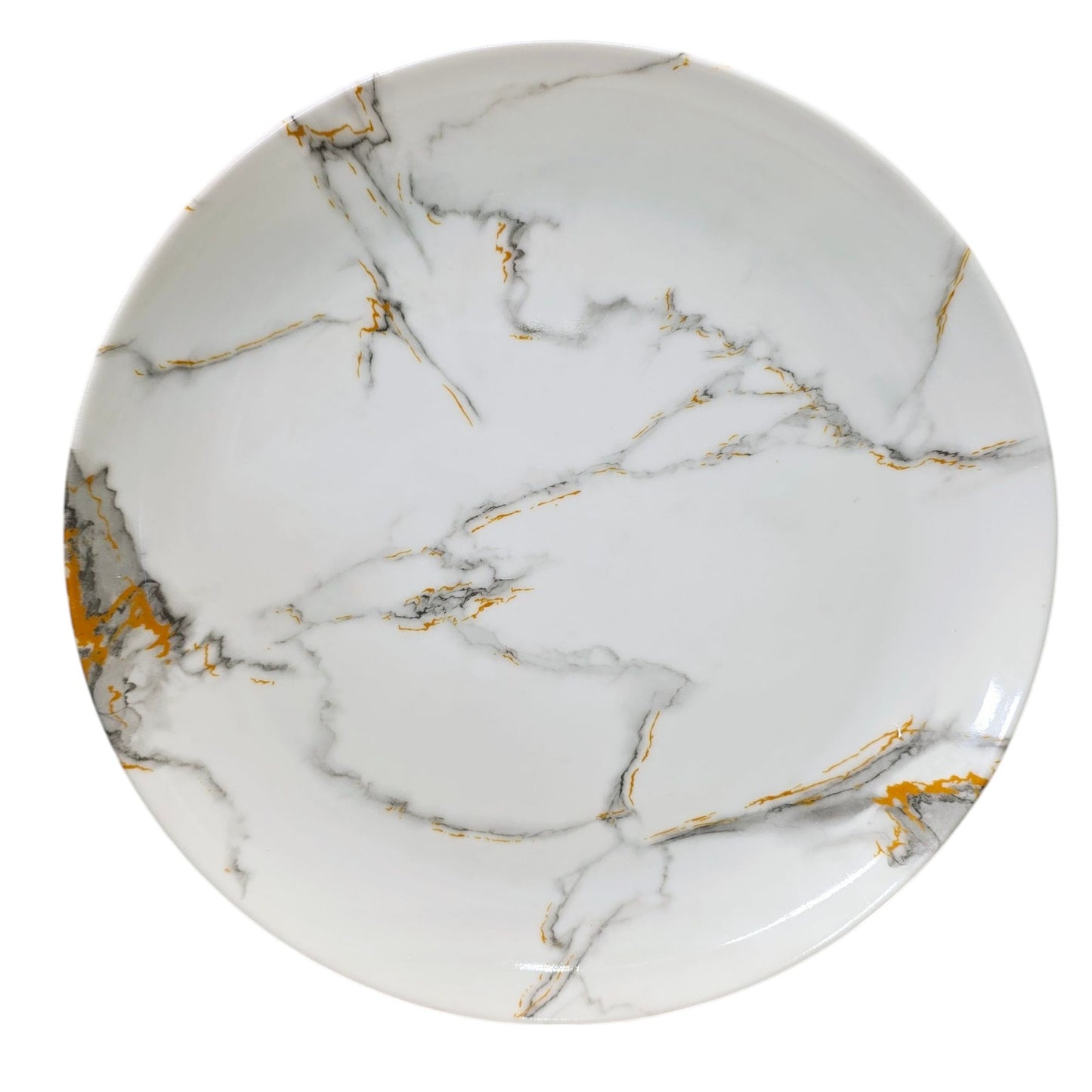 Set of 2 Wee's Melamine Dinner Plates Marble Pattern 11"