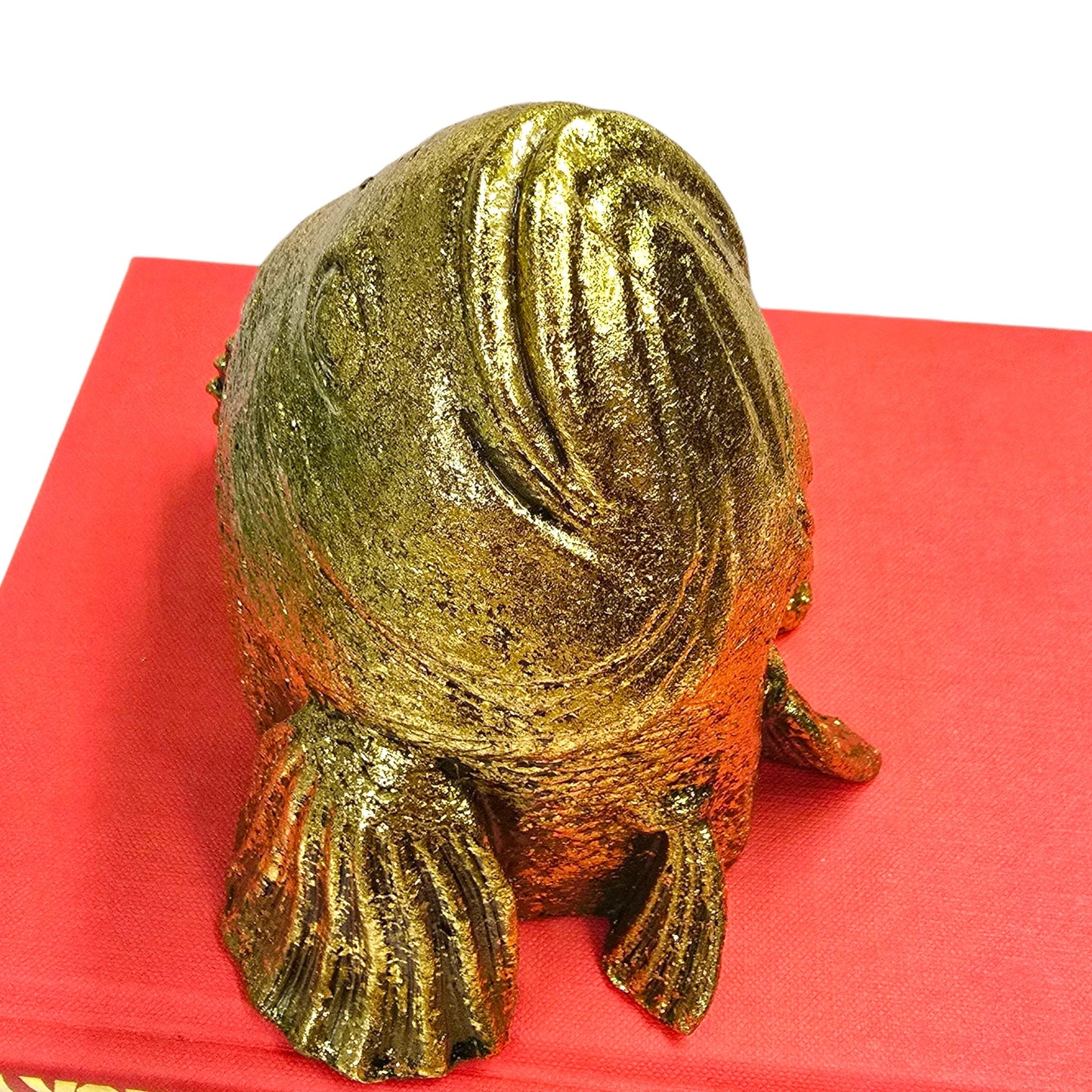 Stan the Goldfish Metallic Gold Resin Wall Sculpture Glam Quirky Decor by CB2