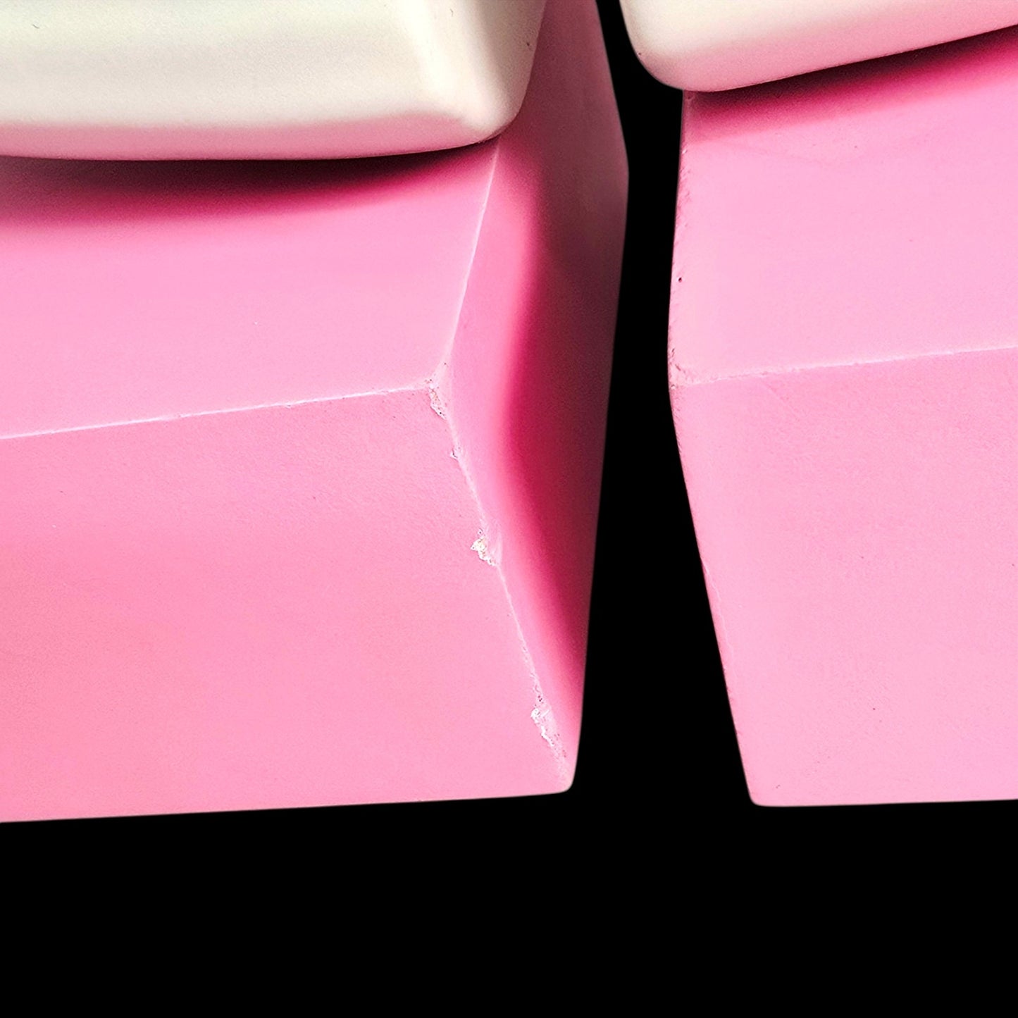 Jonathan Adler Dachshund Bookends Pink & White 2-Pc Menagerie Handmade in Peru