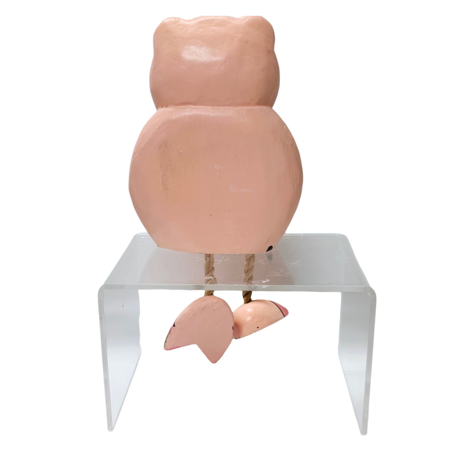 Vintage Wooden Pink Pig Shelf Sitter, Country Decor, Cottage Core, Cute Pig