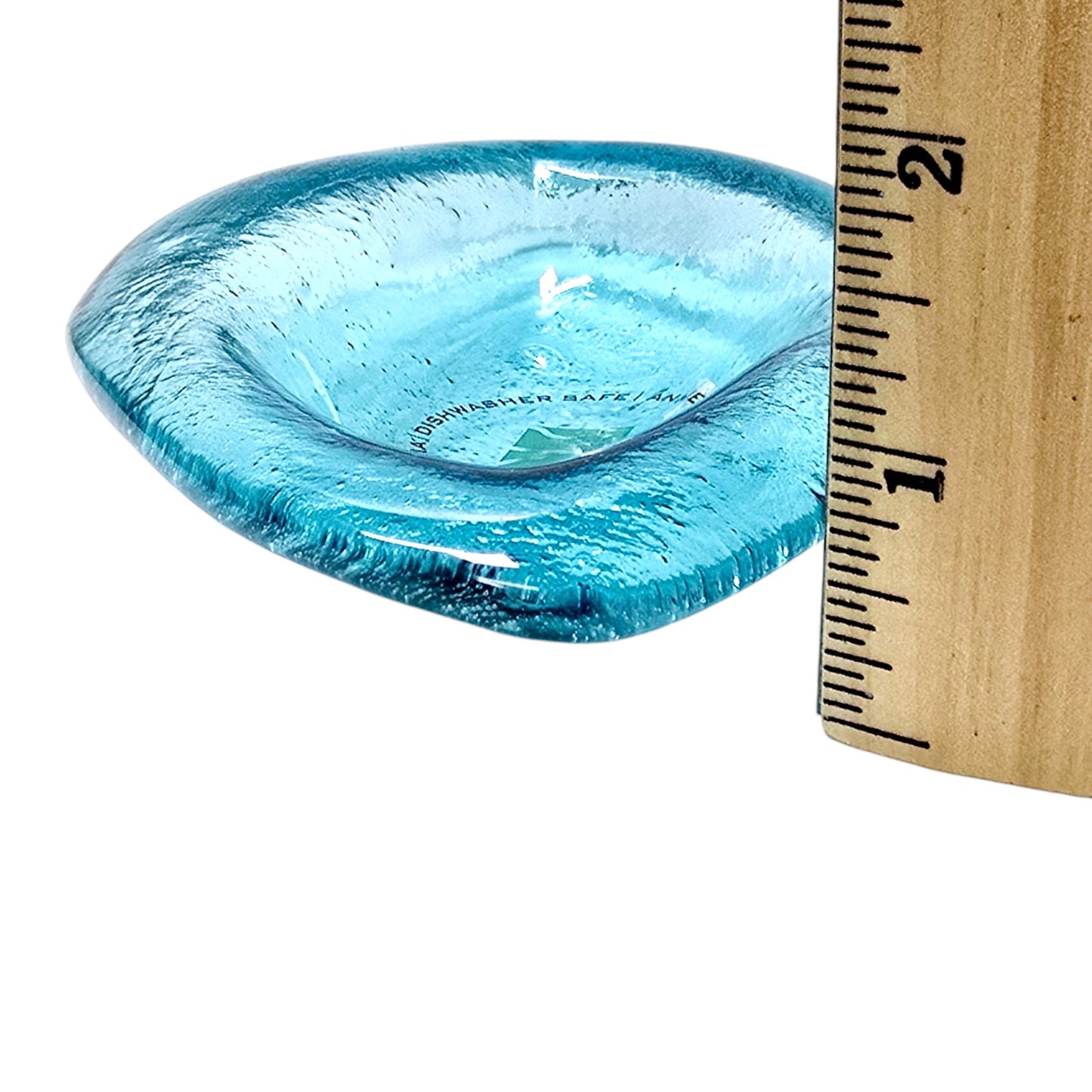 Annieglass Signed, Numbered, Leaf Dish Handcrafted Artisan Glass Made in USA, Trinket / Soap Dish