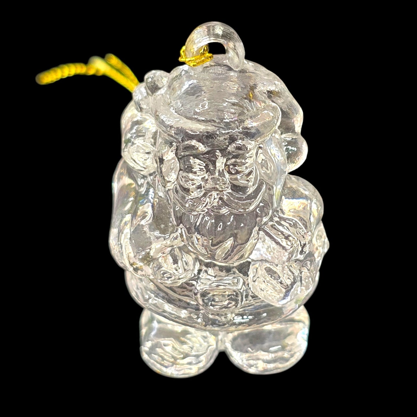 Set of 6 Vintage Miniature Clear Acrylic Christmas Ornaments
