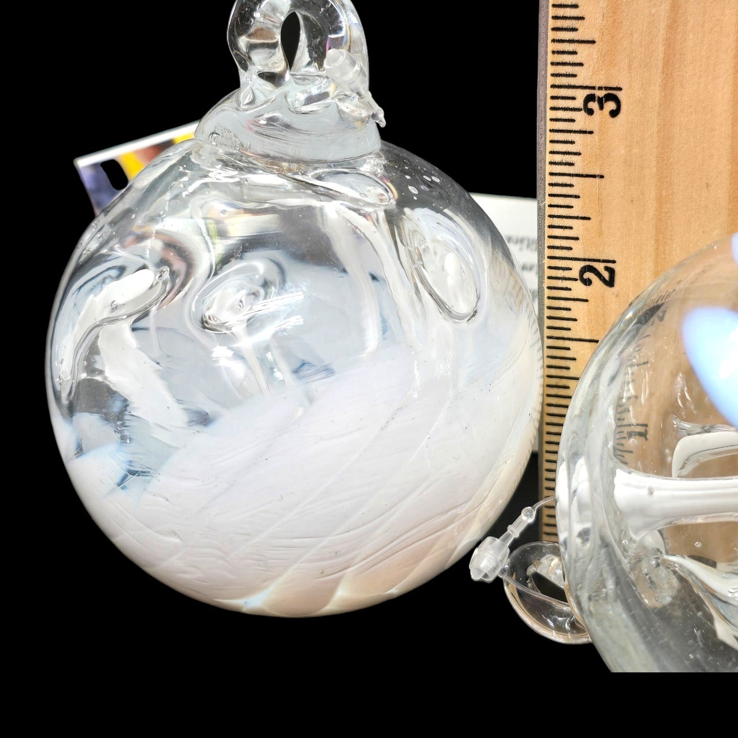 Set of 3 Luke Adams Hand-Blown "Wish" Ball Ornaments