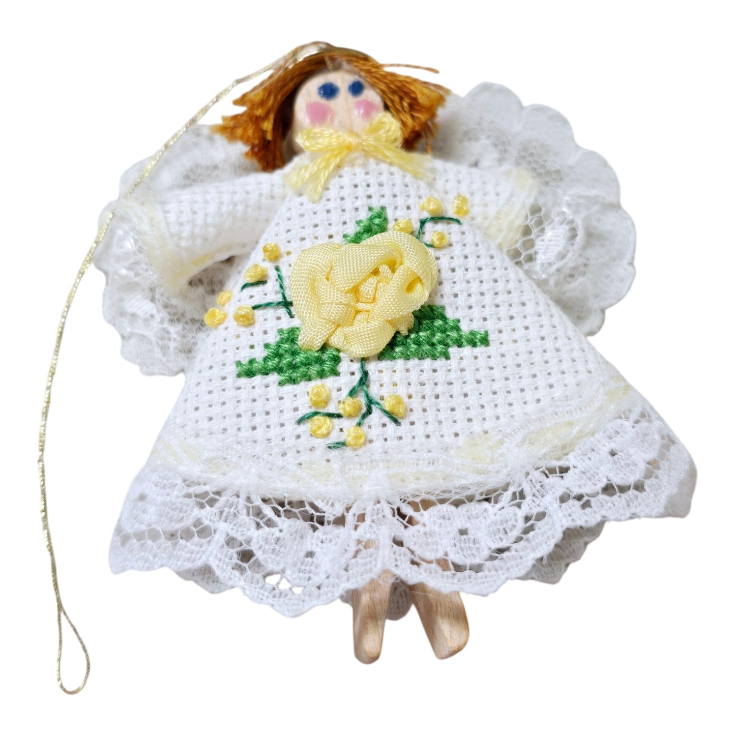Lot of 3 Small Vintage Angel Ornament and Miniature Tree Toppers