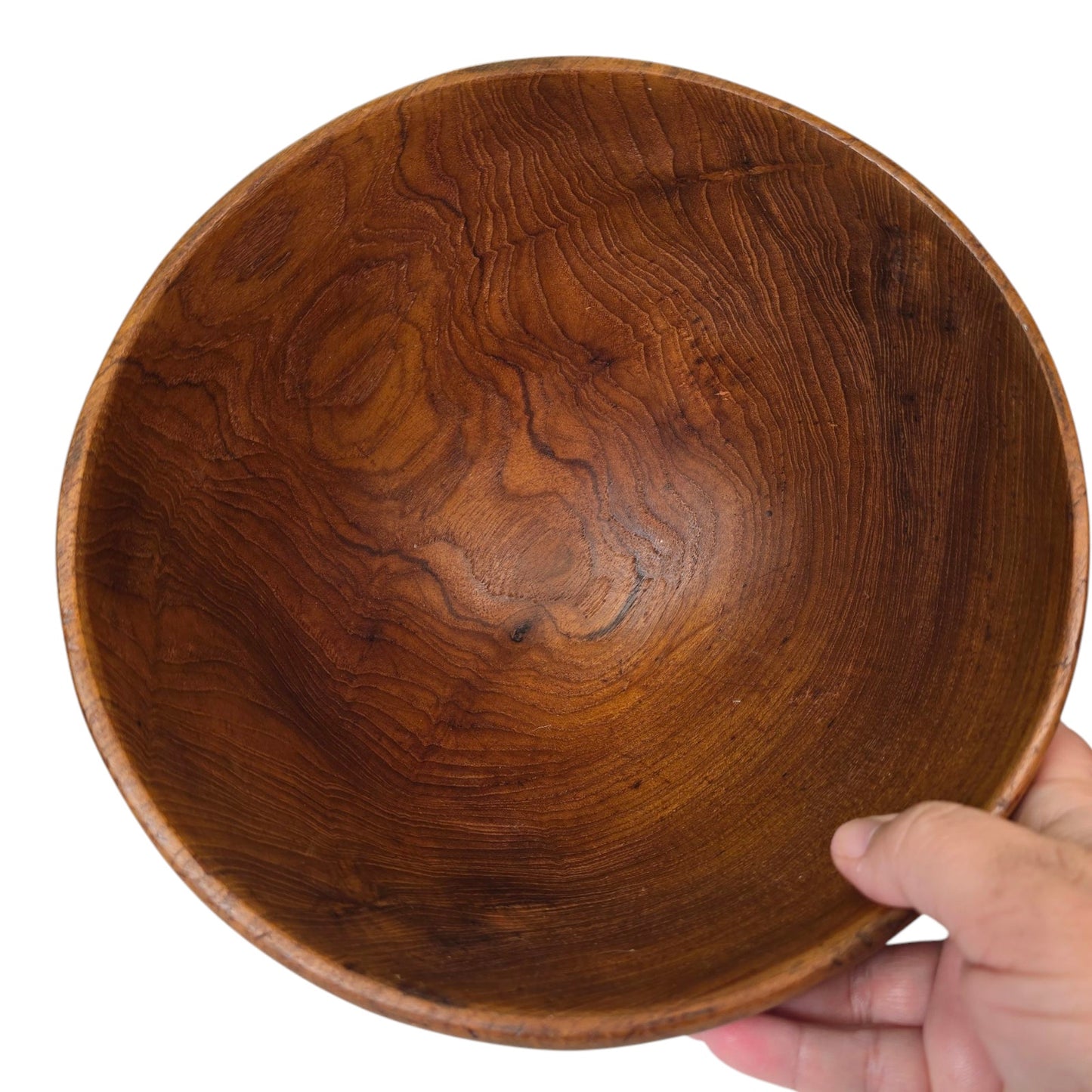3 Pc Vintage Wooden Salad Bowl with Tongs marked Kamani Woods