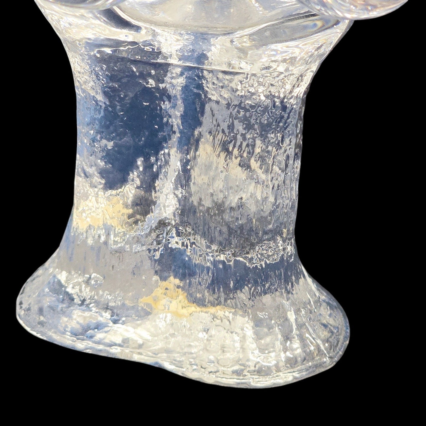 Set of 3 Handblown Randsfjord Glass Norway Special Crystal Sunflower Ice Votive Holder