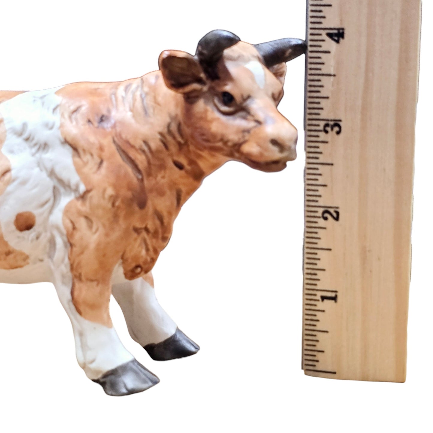Vintage UCTCI Japan Porcelain Cow Heifer Figurine, Marked "Cow" Original Sticker