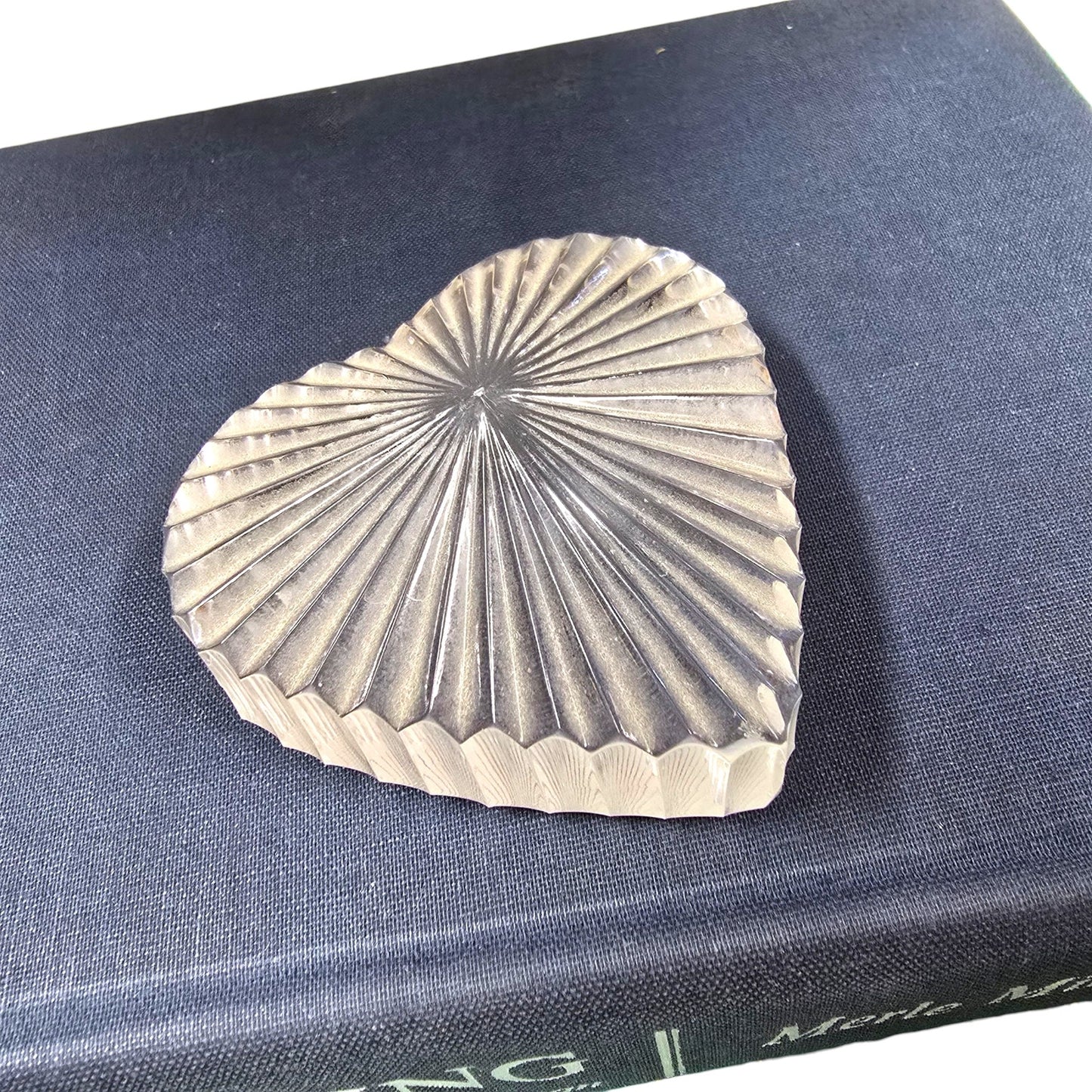 (Saved for Customer) Waterford Lismore Bud Vase and Crystal Heart Ridged Paperweight