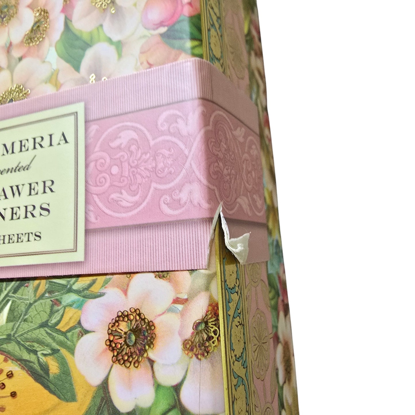Set of 2 Open Box Punch Studio Plumeria Scented Drawer Liner Sheets 2 Boxes and 6 Liners