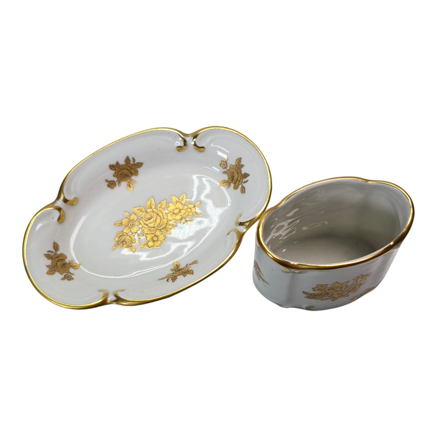 East Germany Von Kenneberg Porcelain Cigarette Holder and Dish