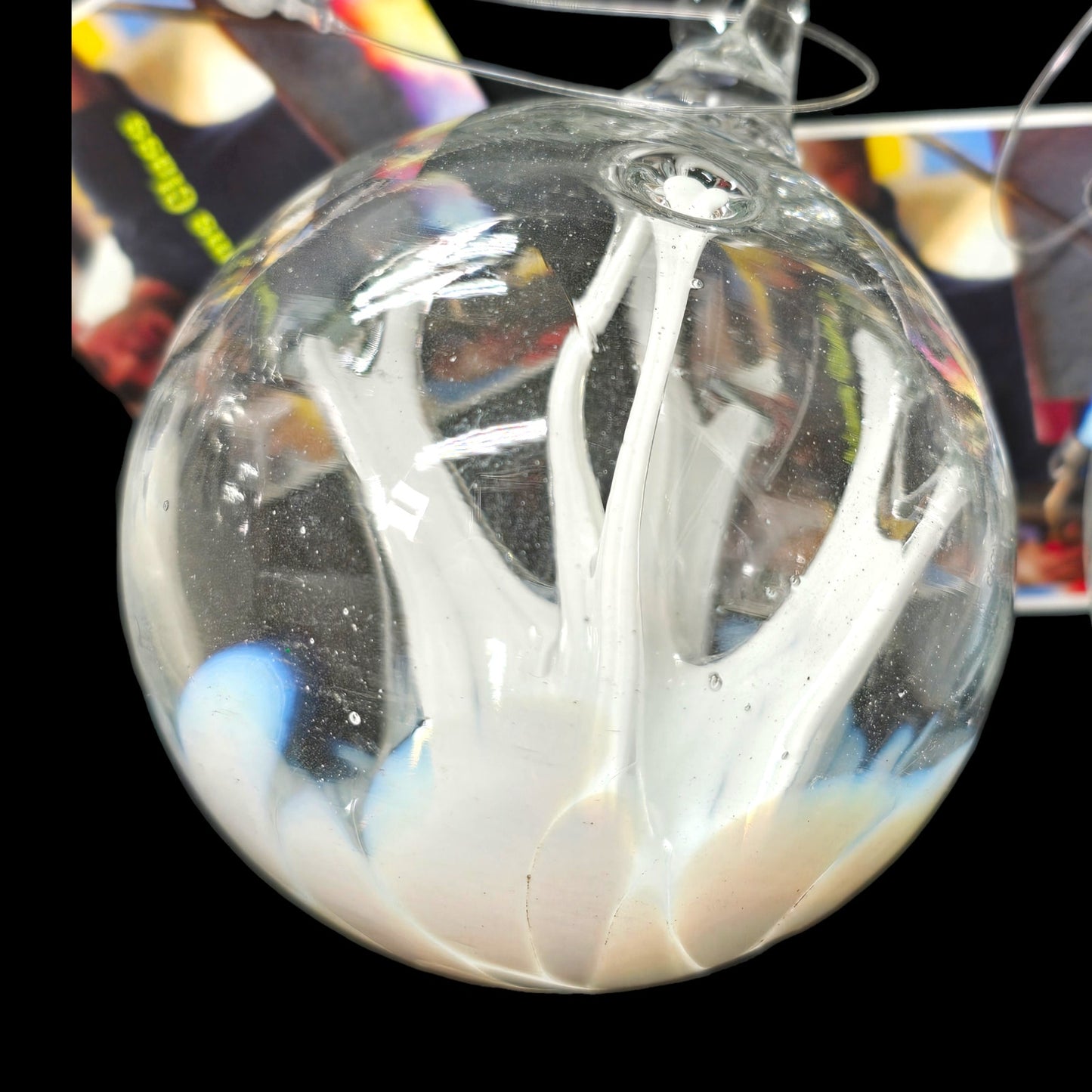Set of 3 Luke Adams Hand-Blown "Wish" Ball Ornaments