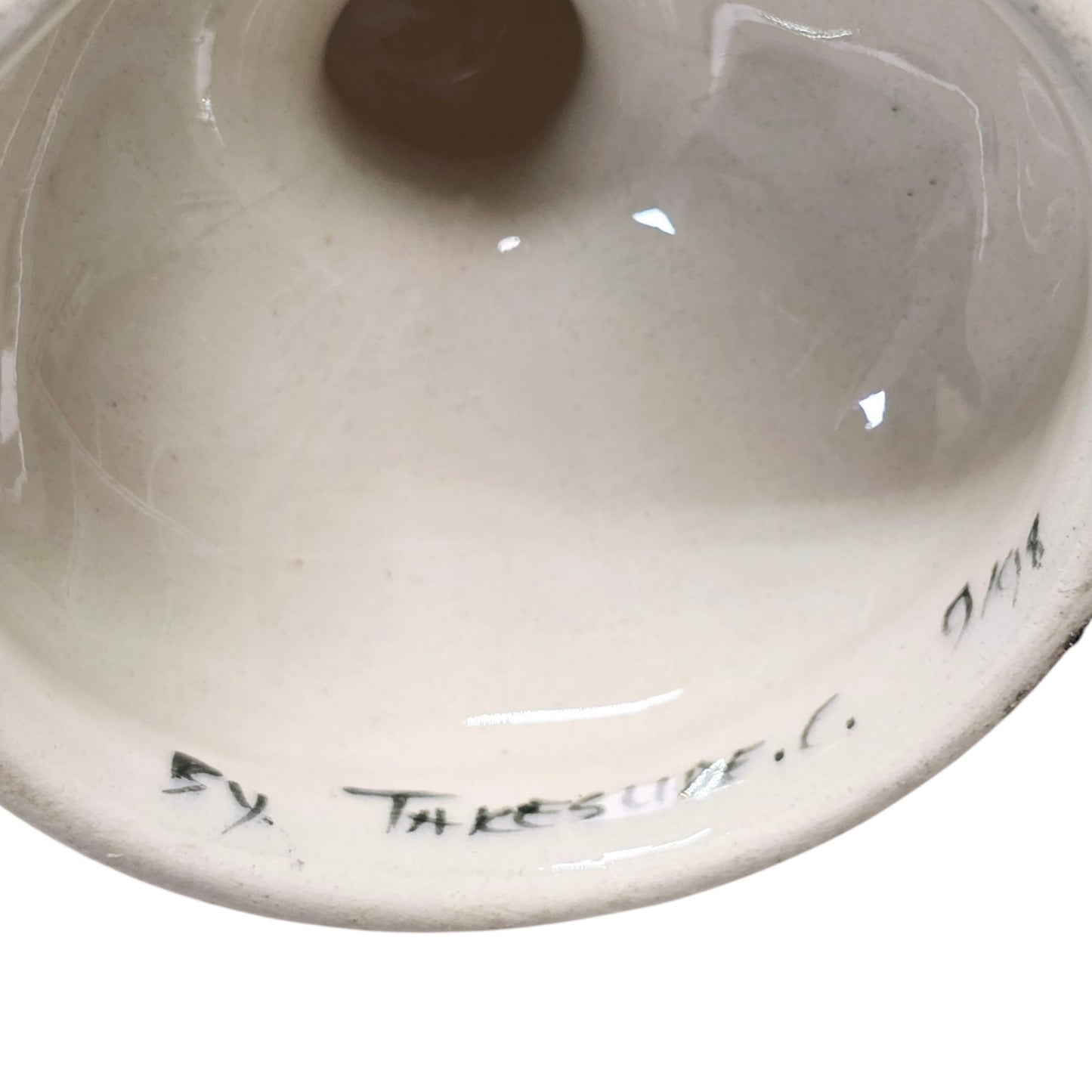 Vtg Penzo Pottery Zimbabwe Signed Hand Painted Lidded Sugar Dish African Safari