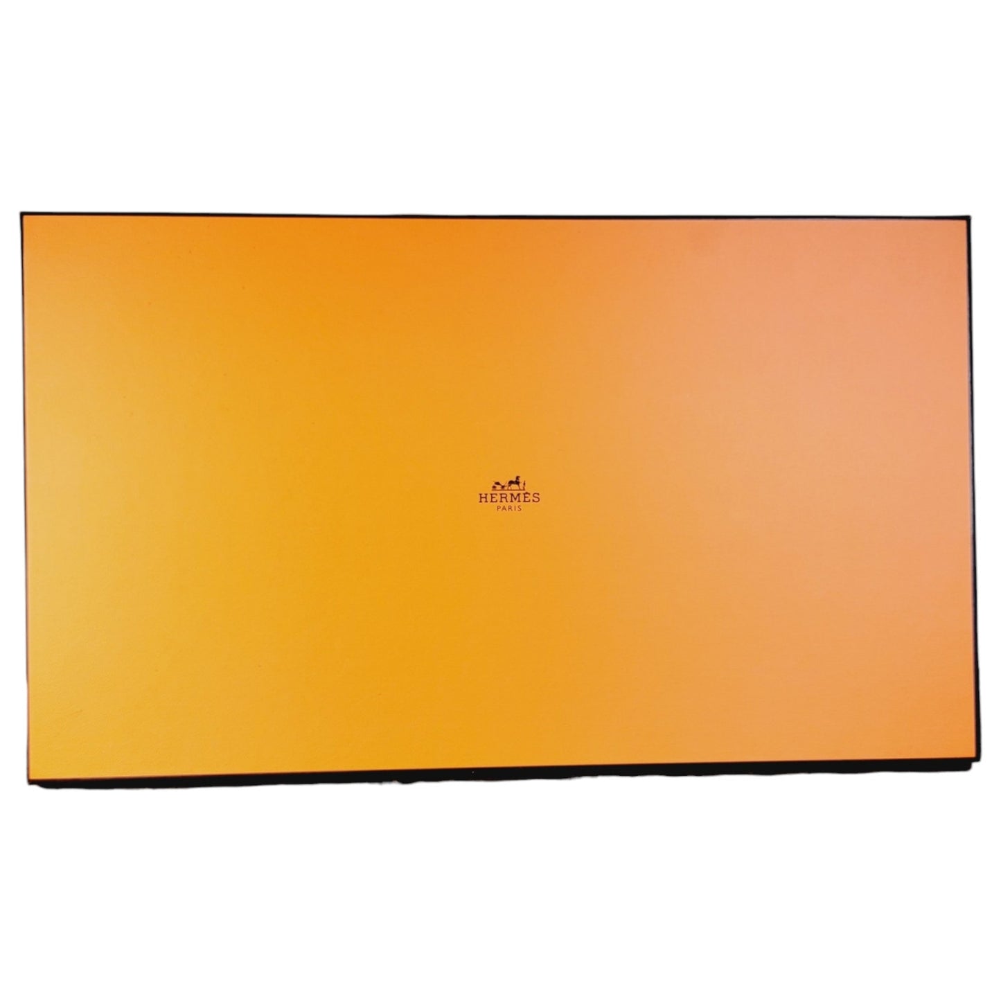 Hermes Paris 113 Empty Gift Case Storage Box Only Orange Black 15"