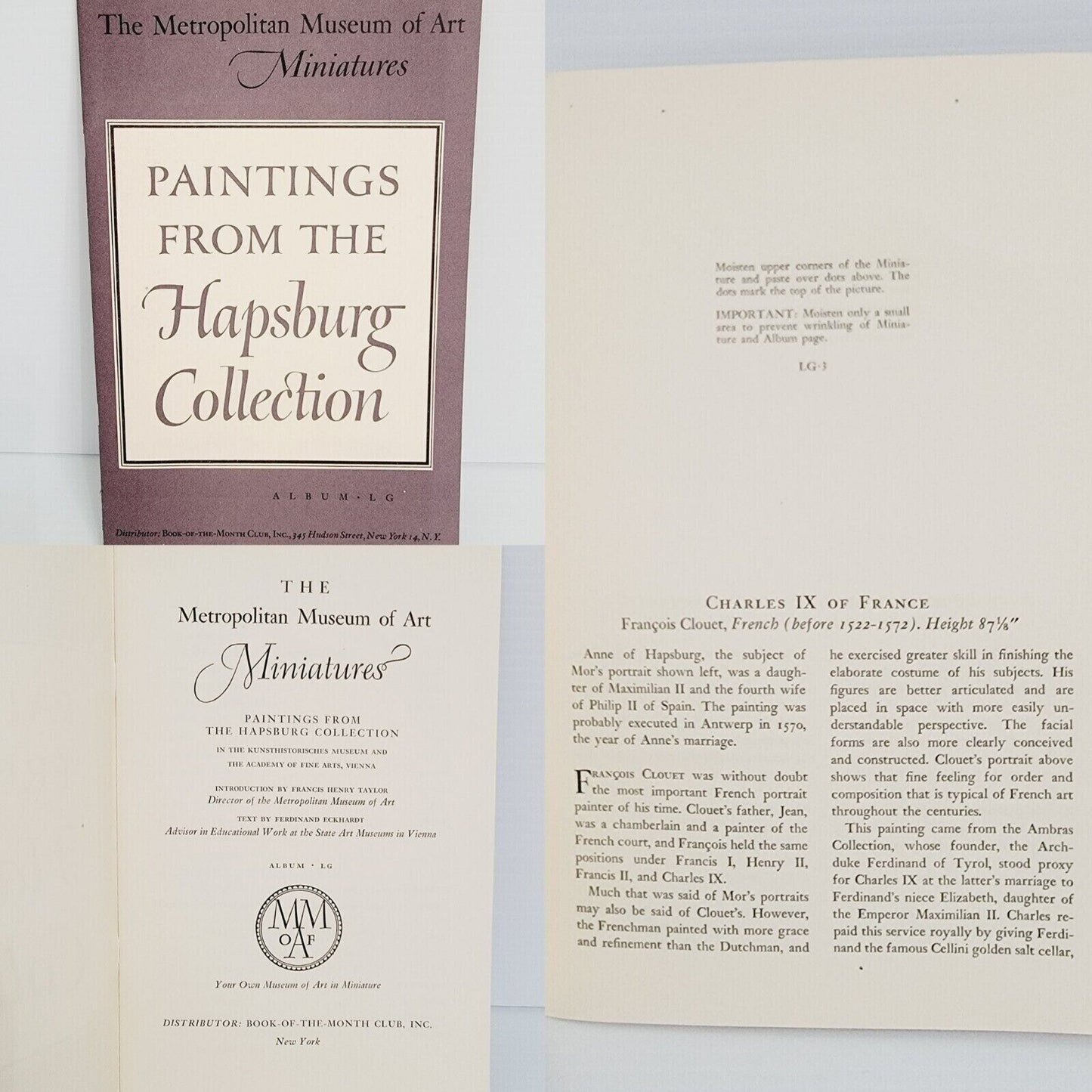 Metropolitan Museum Of Art Miniatures & Albums, da Vinci, van Gogh Hapsburg Japan