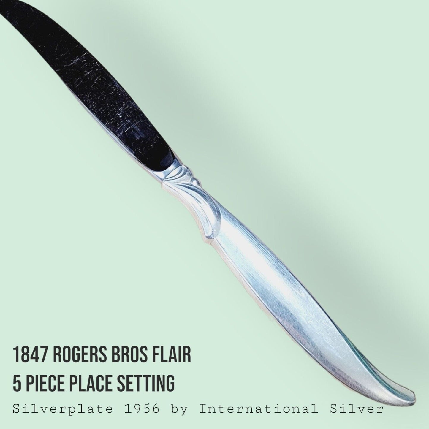Vintage 1847 Rogers Bros FLAIR Silverplate 5-Piece Place Setting