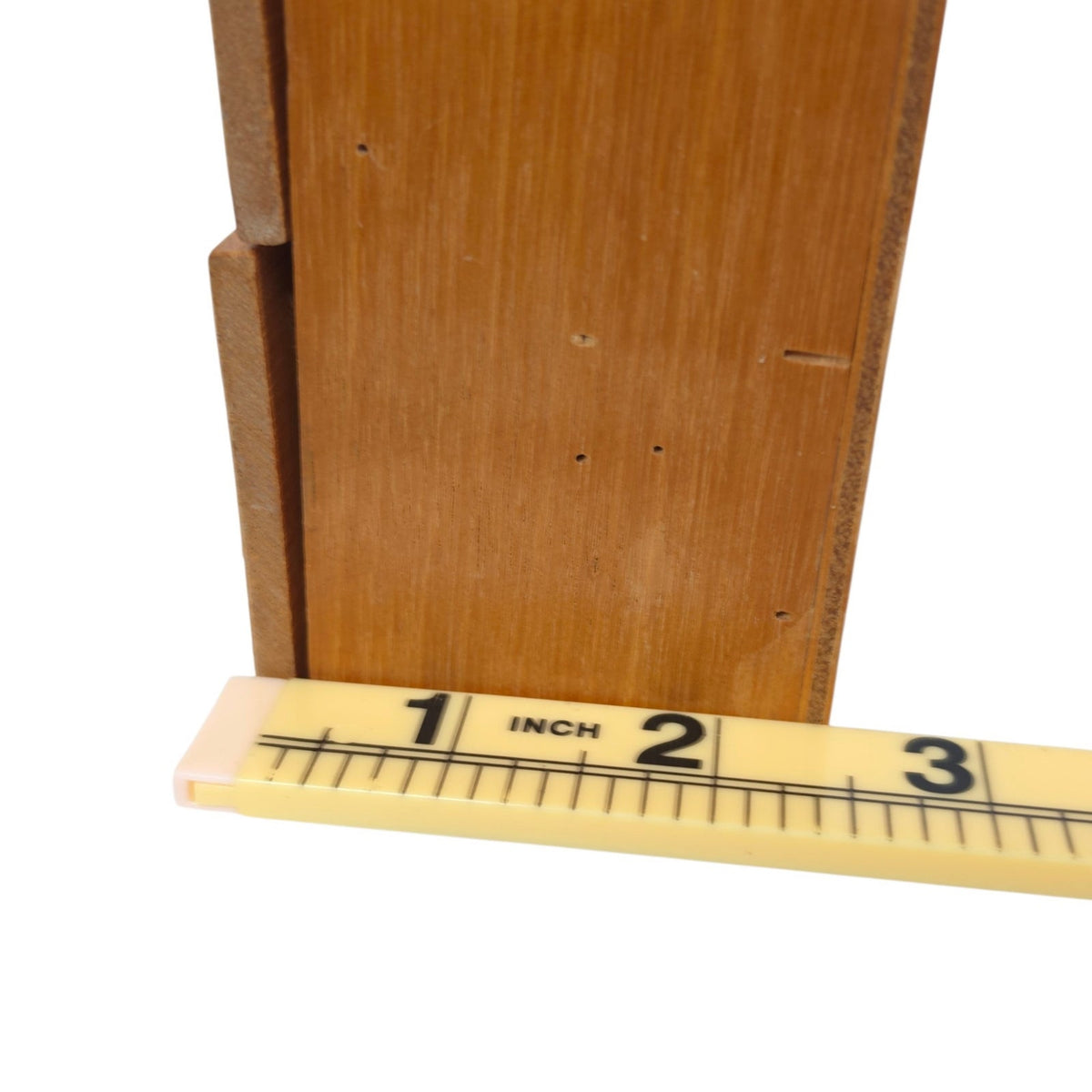 Vintage Wood Sewing Notions Box 3 Drawers Floral Wall Mount Pins Needles Thread