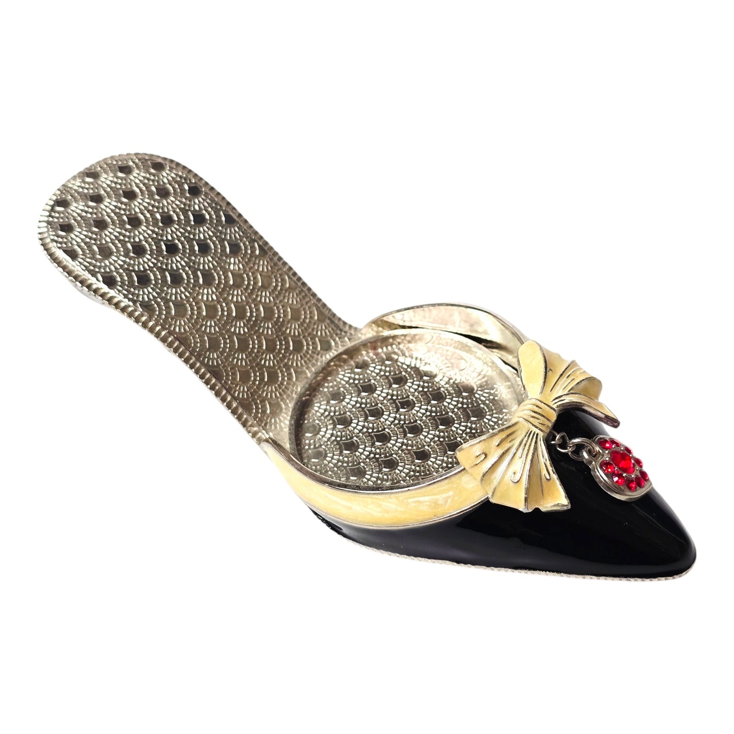 PartyLite Audrey High Heel Shoe Tealight Candle Holder Crystal Charm Valentine's