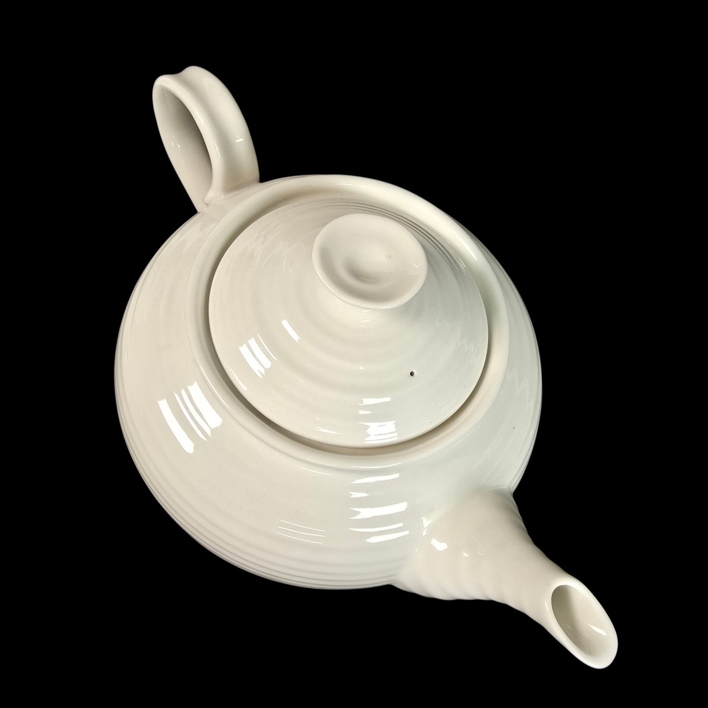 Portmeirion Sophie Conran White Teapot 2pt Rippled Ceramic Tea Pot READ