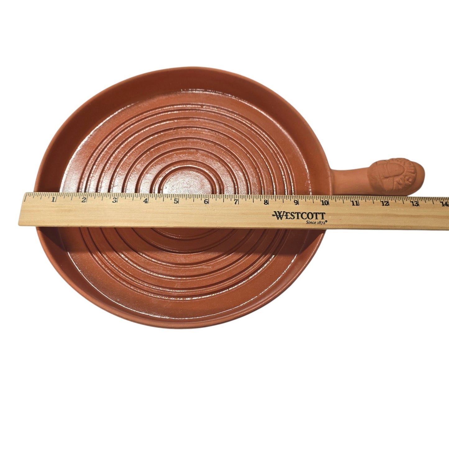 Bentson-West 10" Cantina Nacho Skillet Tortilla Warmer Italy Red Clay Rustic