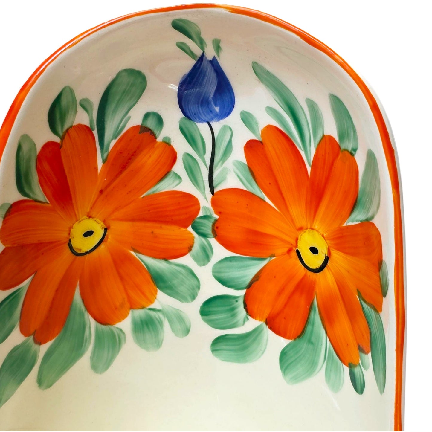 AS IS Czechoslovakia Art Deco Vintage Urbach Ditmar Hand Painted Candleholder FLAW
