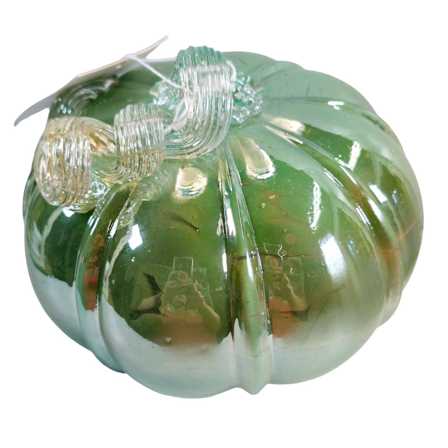 Home Martha Stewart Soft Green Hand Blown Glass Pumpkin