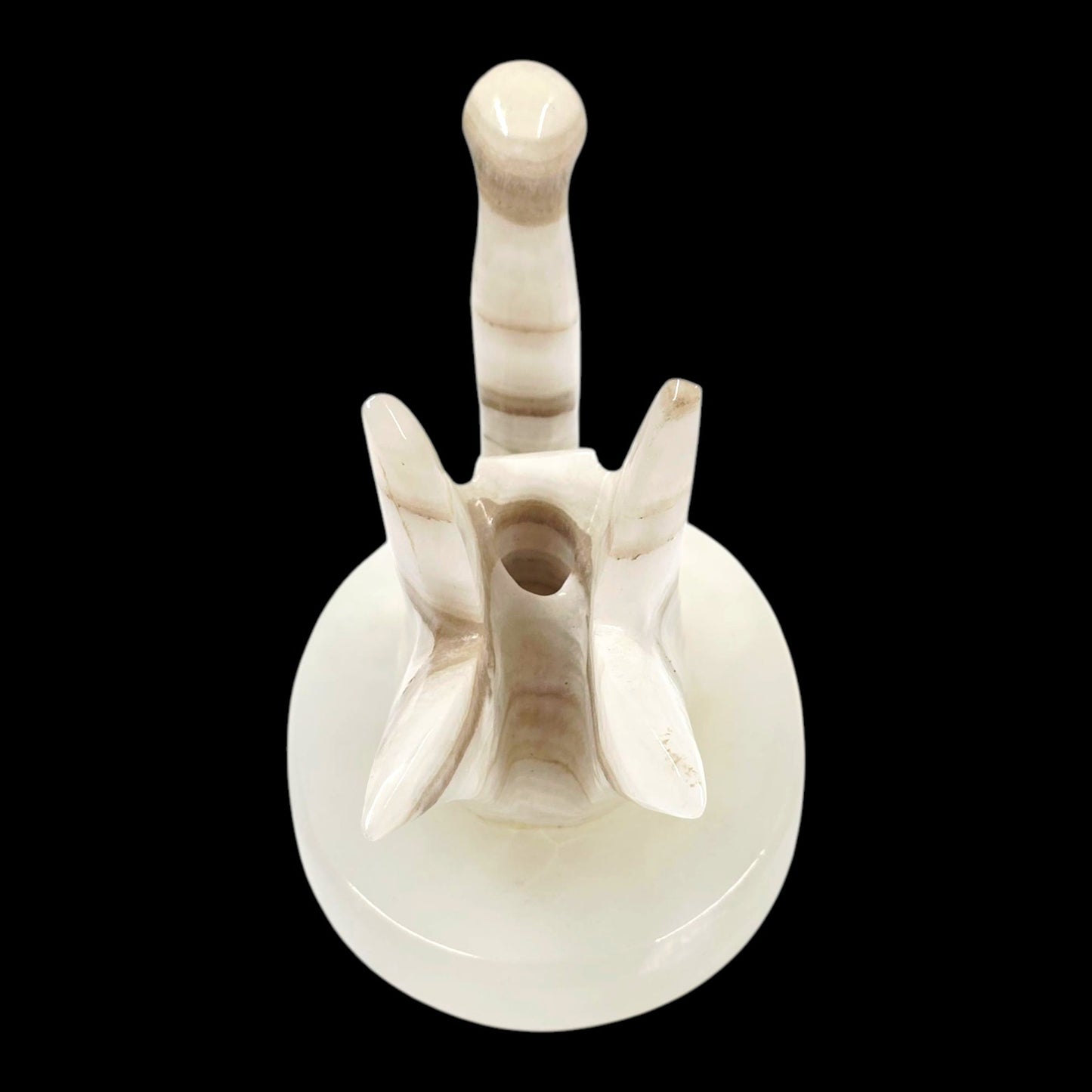 Vintage Onyx Swan Pen Holder, Cigarette Stem Holder, Candle Holder, Paperweight