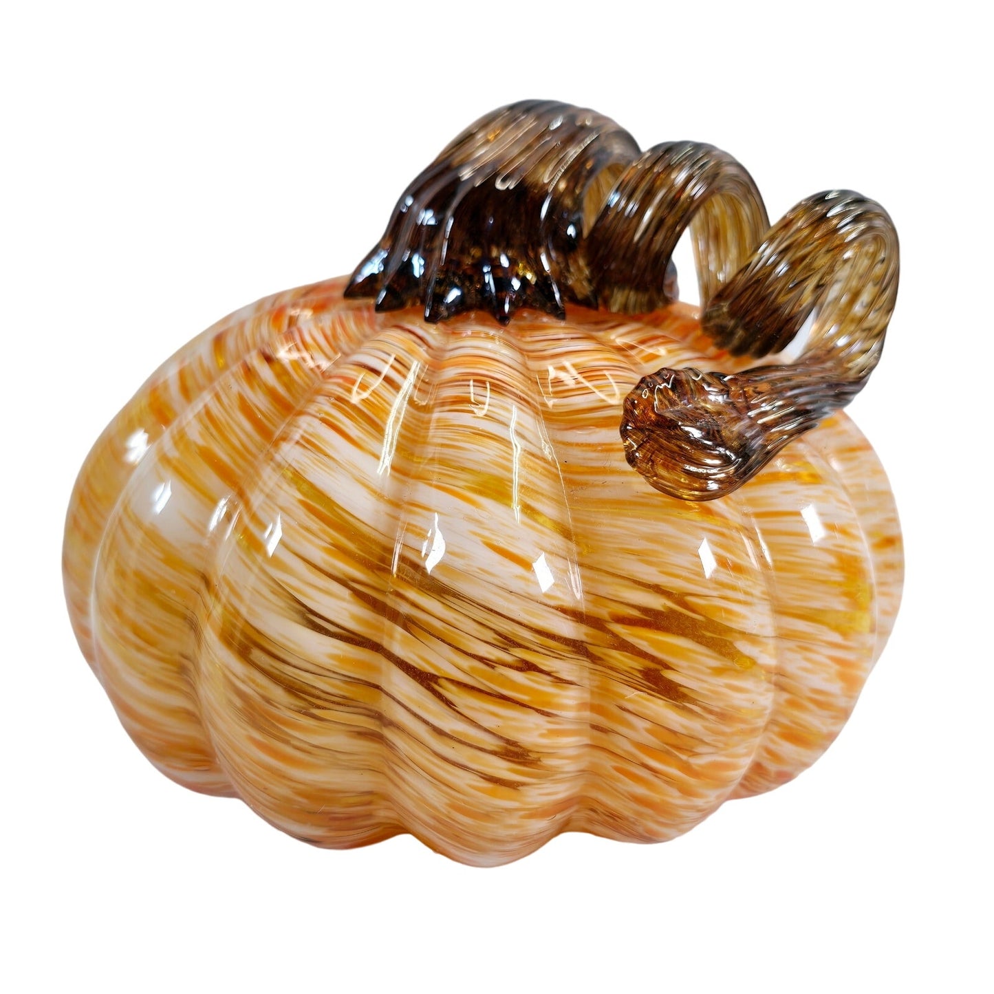 Home Martha Stewart Soft Green Hand Blown Glass Pumpkin