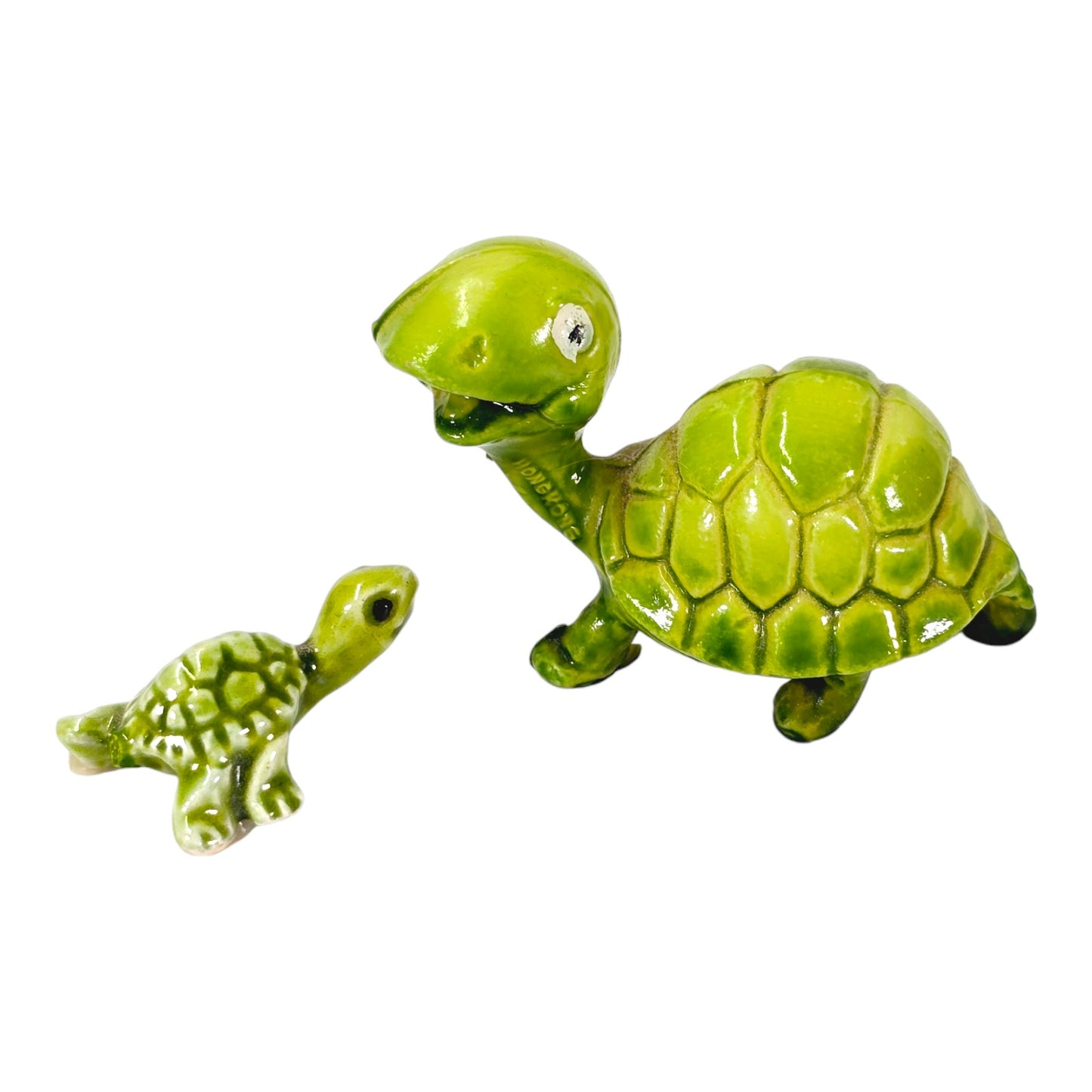 Vintage Miniature Collectible Turtle Figurines, Small Turtle is Hagen Reneker