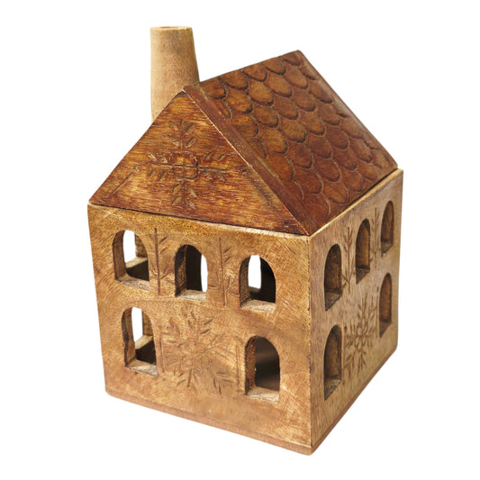 Anthropologie Wooden Humble Home Small Season Decor Candle Holder RARE No candle